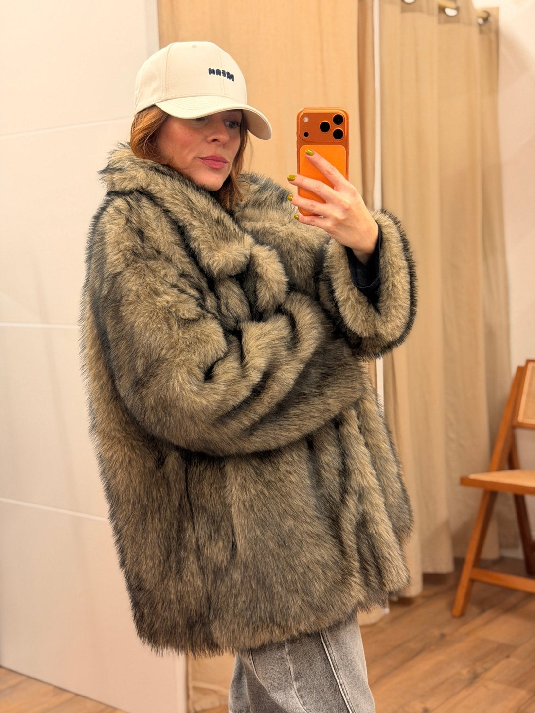 Manteau fourrure teddy - Léone