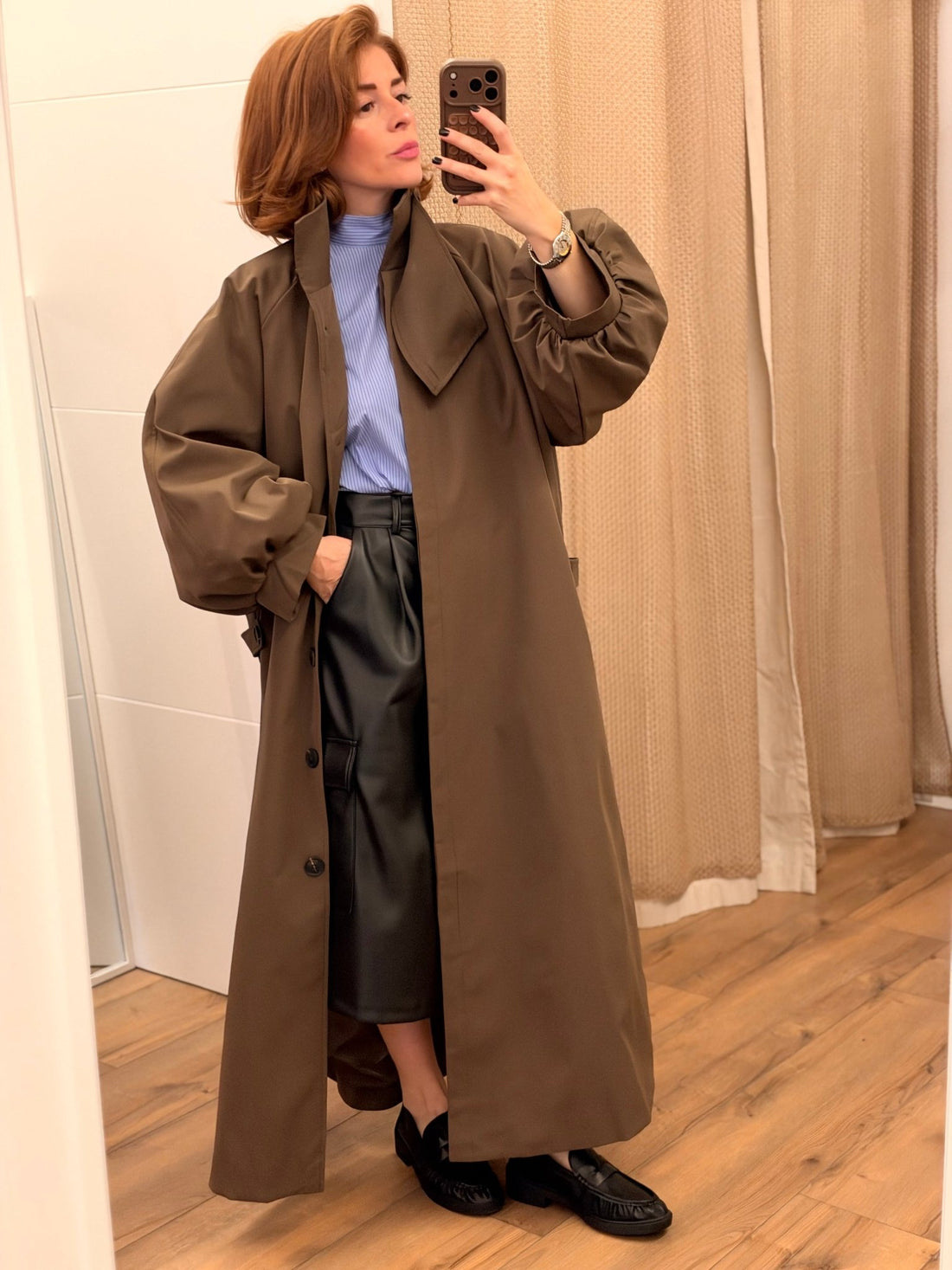 Manteau léger taupe - Léone