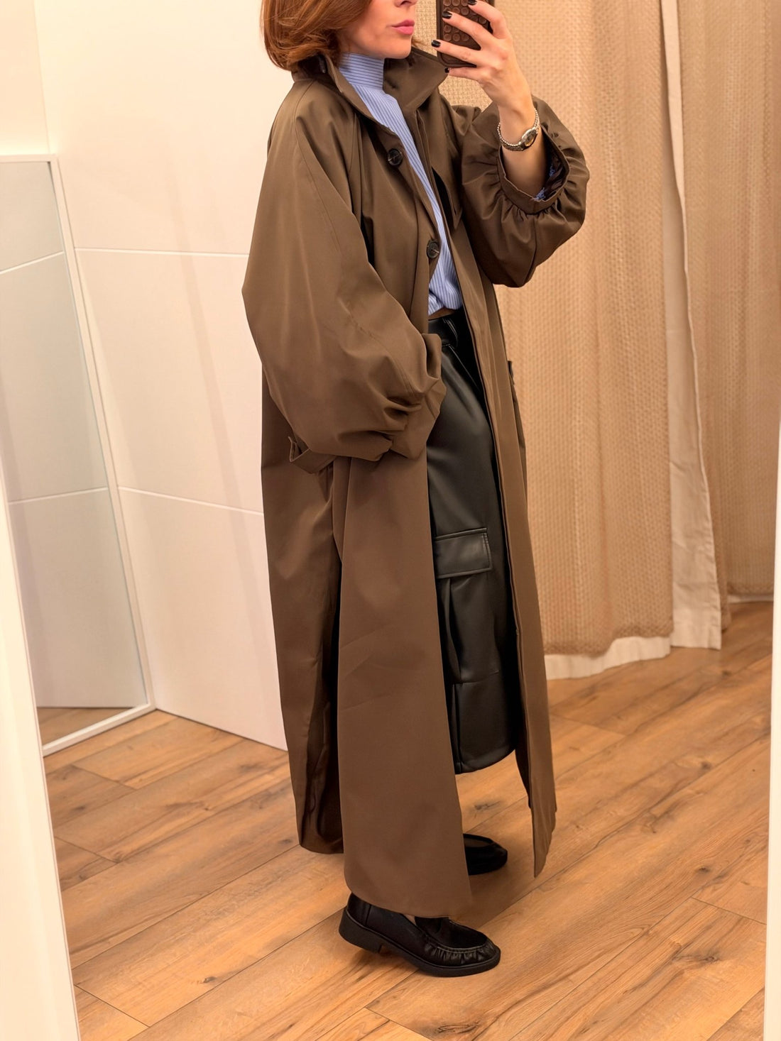 Manteau léger taupe - Léone
