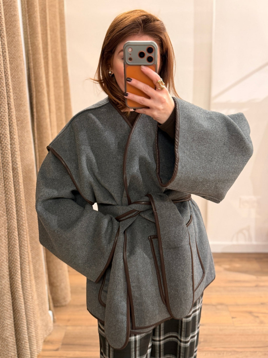 Manteau Paula gris - Léone