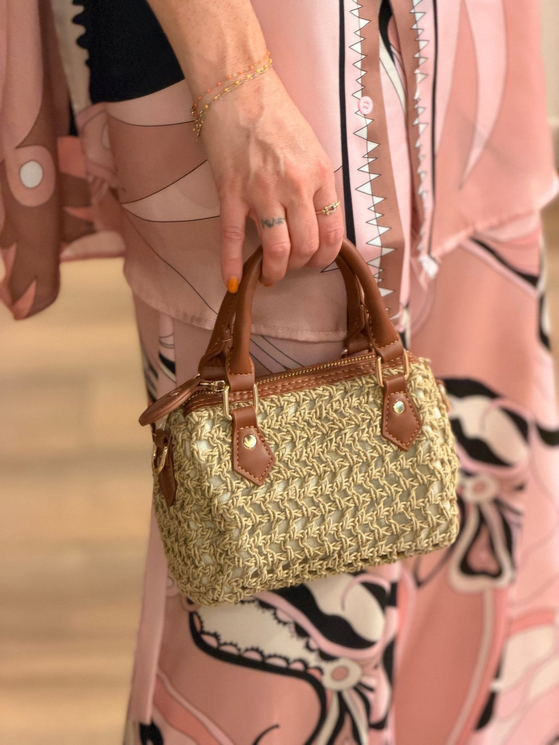 Mini sac bowling beige - Léone