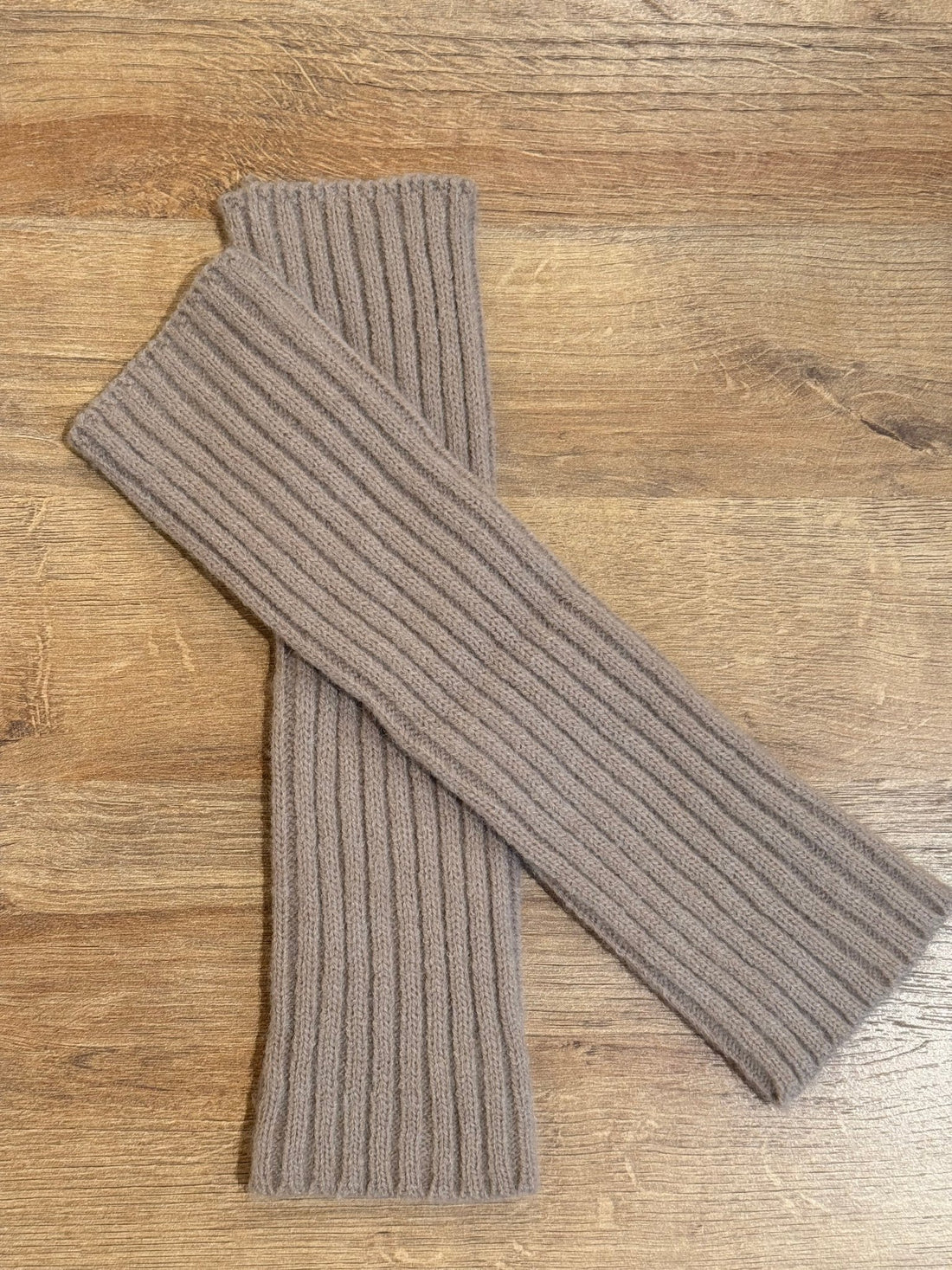 Mitaines côtelées beiges - Léone