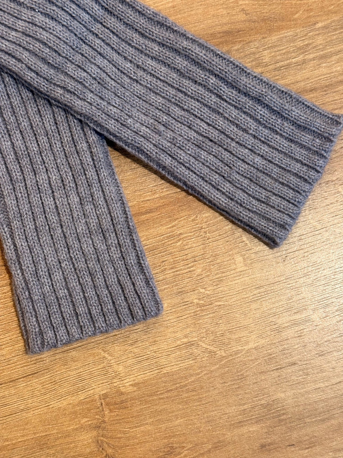 Mitaines côtelées grises - Léone