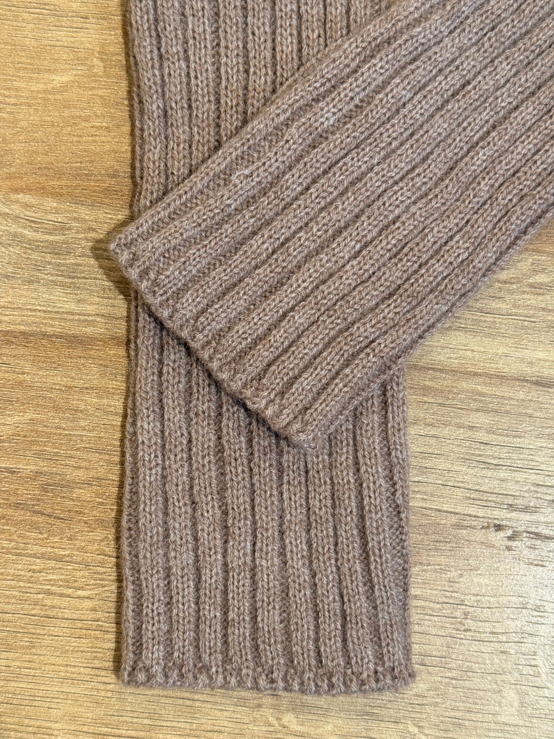 Mitaines côtelées taupe - Léone