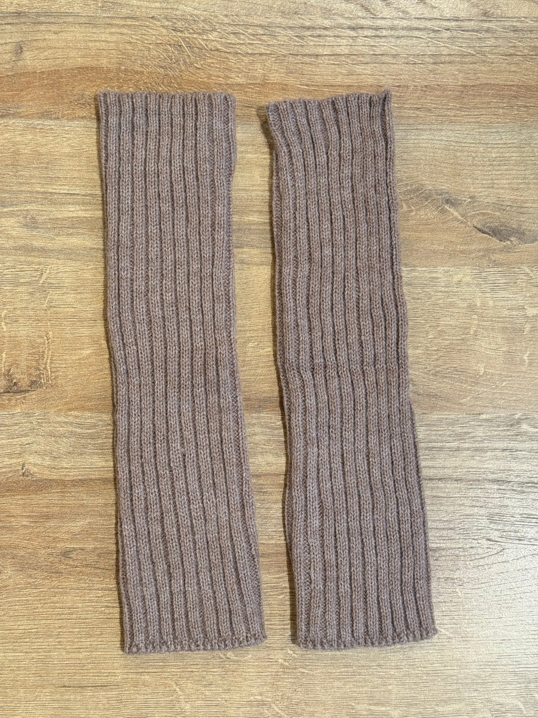 Mitaines côtelées taupe - Léone