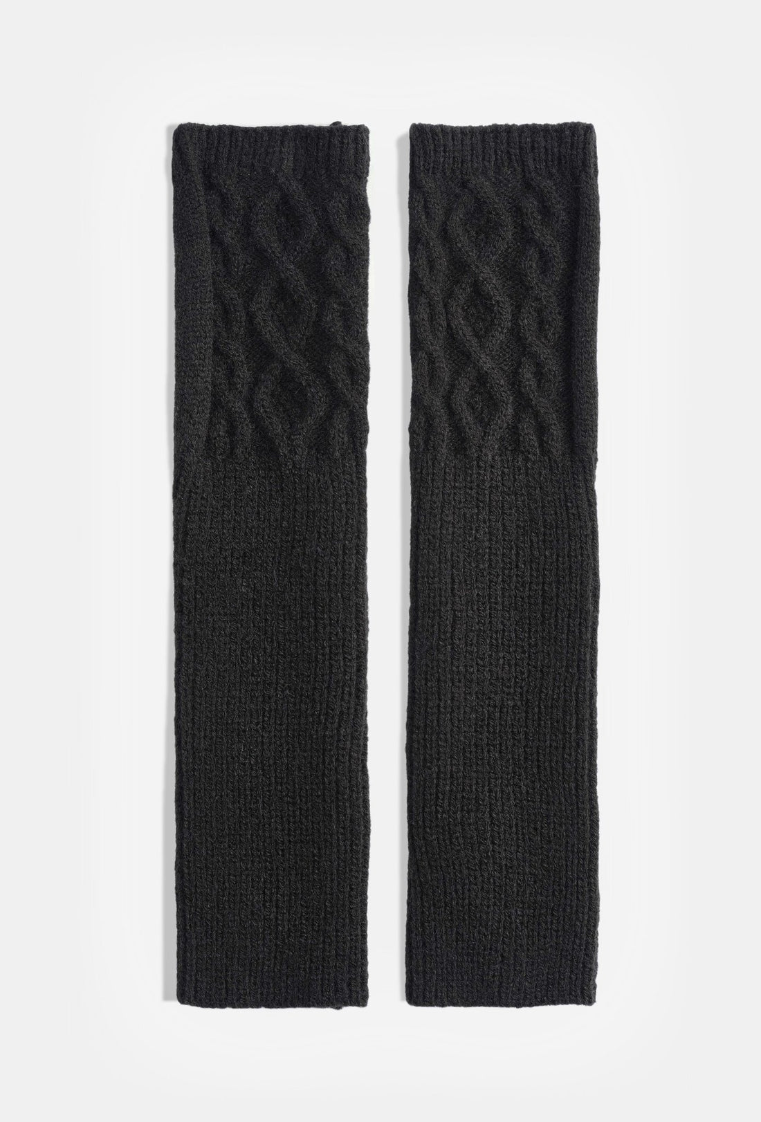 Mitaines tressée noires - Léone