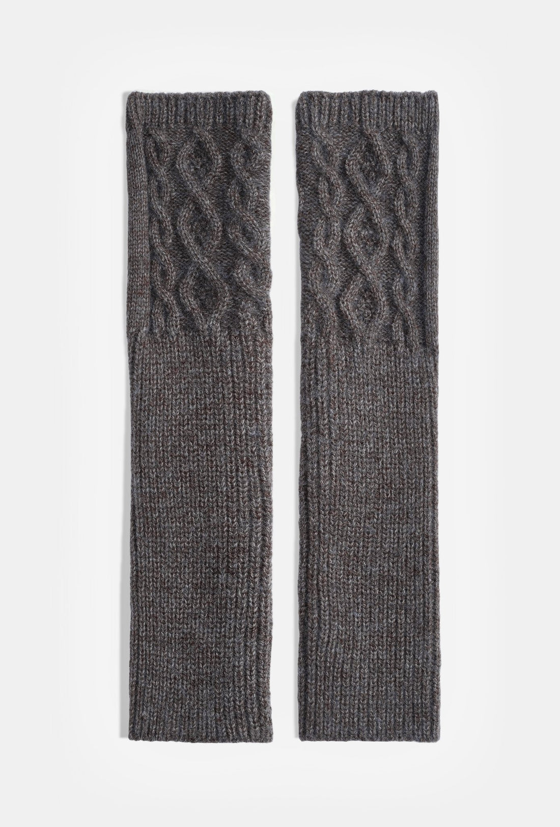 Mitaines tressées grises - Léone