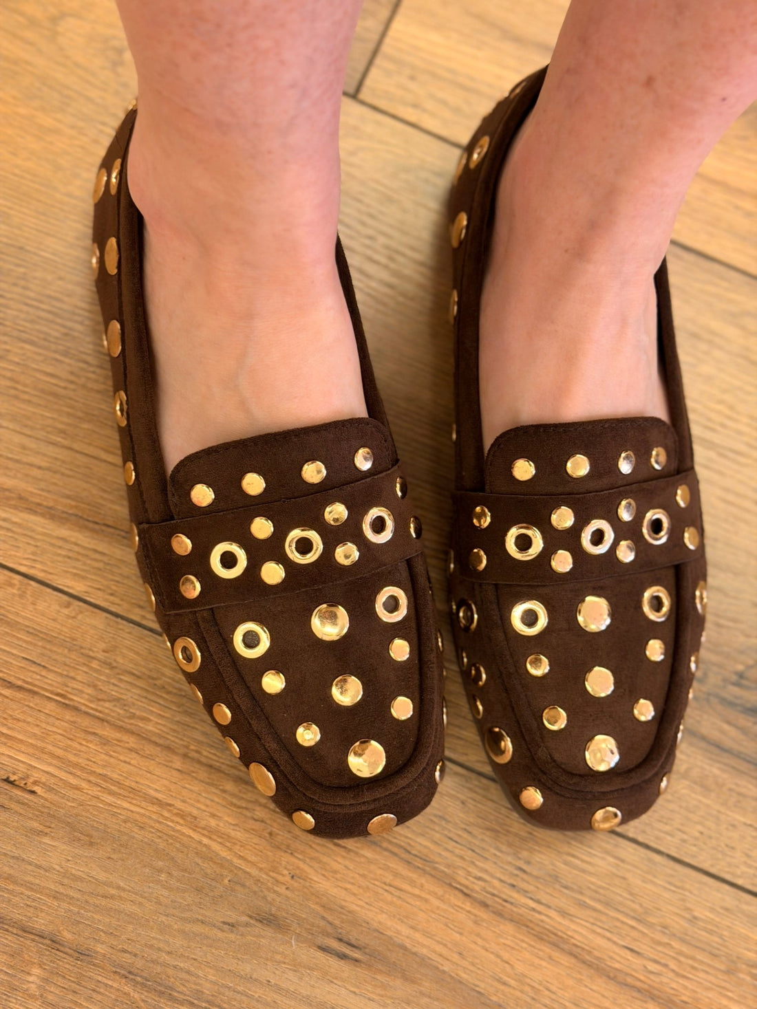 Mocassins cloutes marrons - Léone