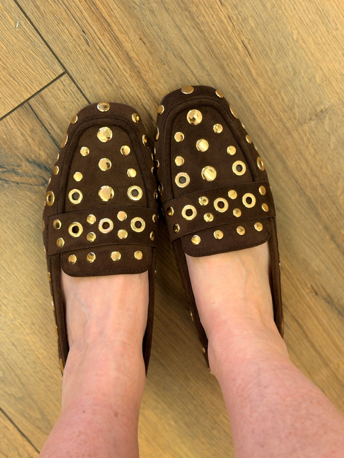 Mocassins cloutes marrons - Léone