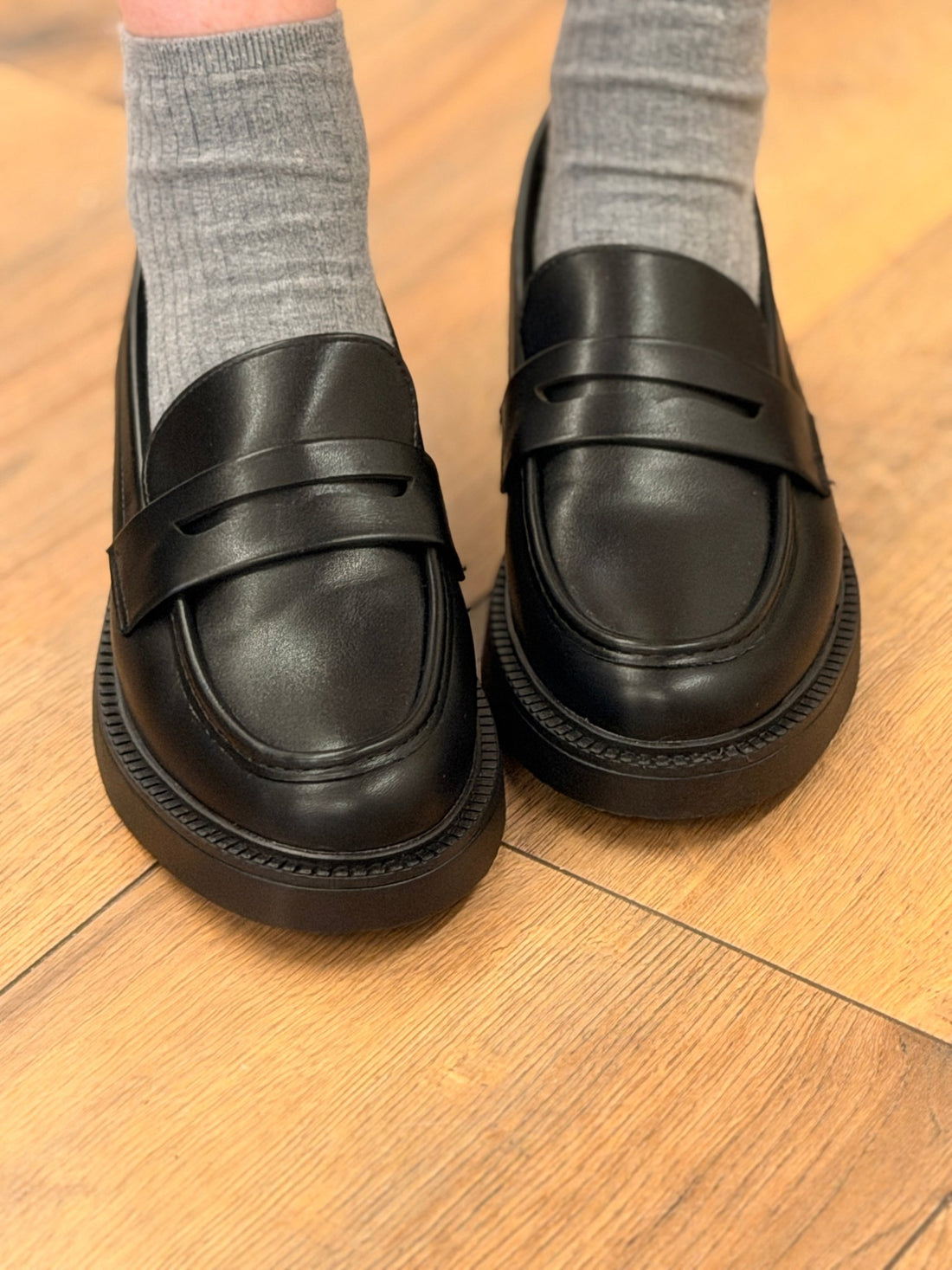 Mocassins noir mat - Léone