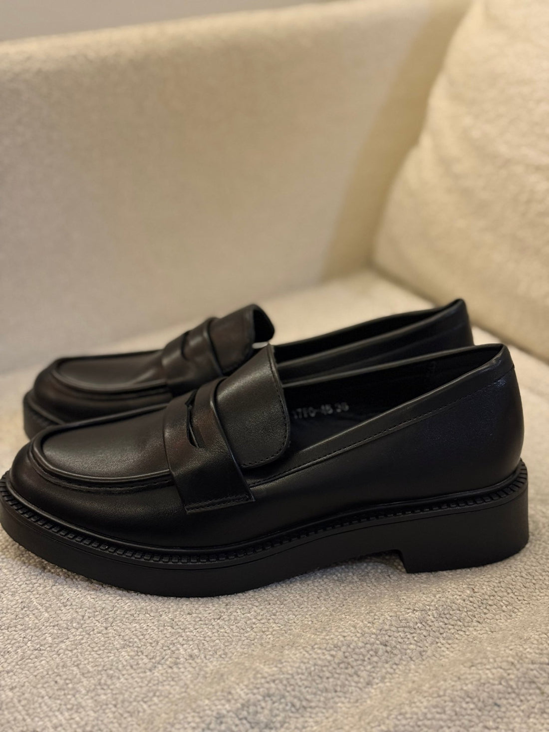 Mocassins noir mat - Léone