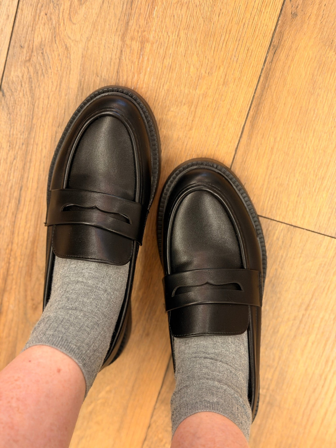 Mocassins noir mat - Léone