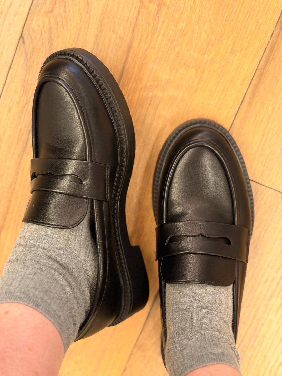 Mocassins noir mat - Léone