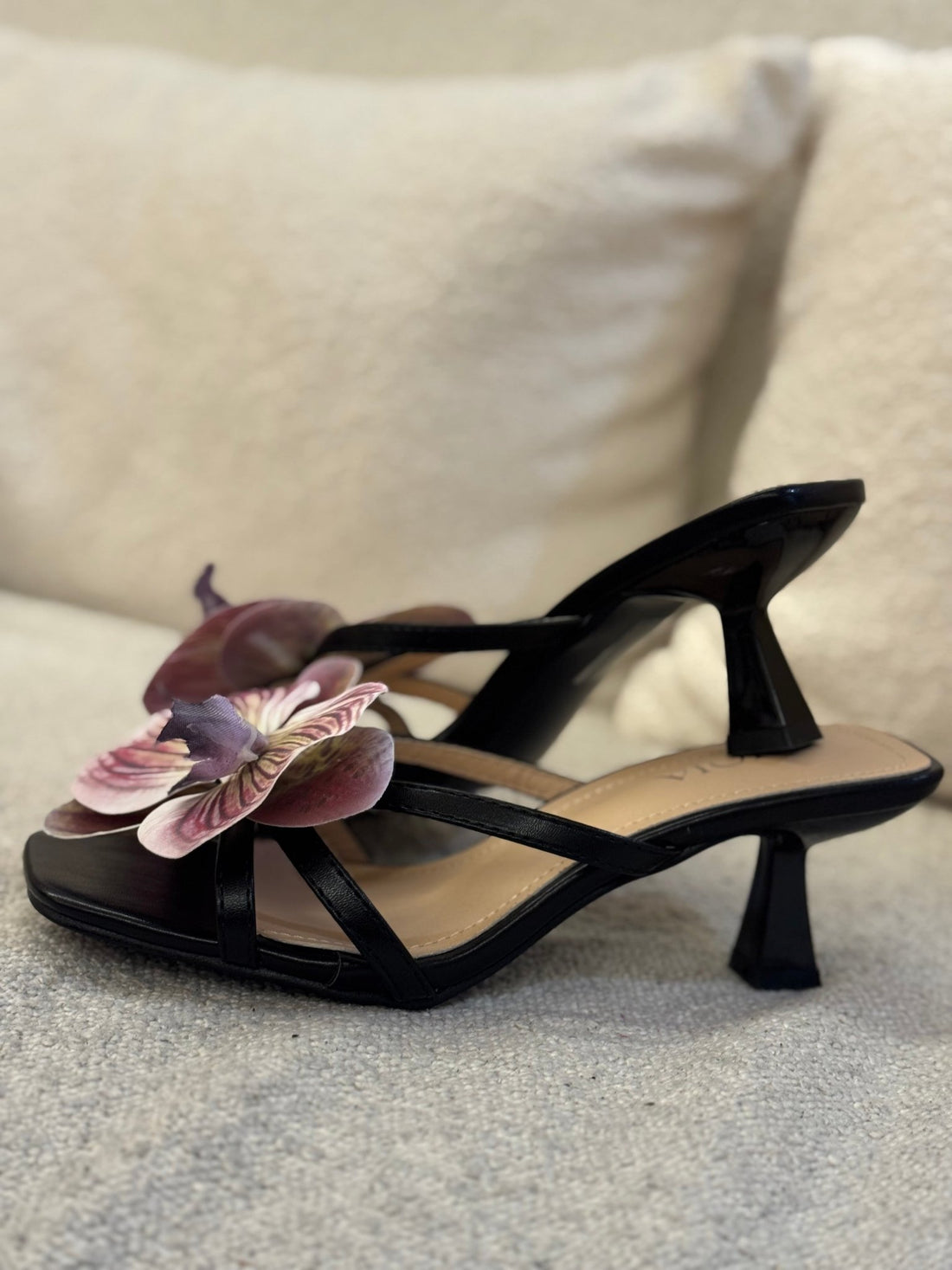 Mules à talon noires - Léone
