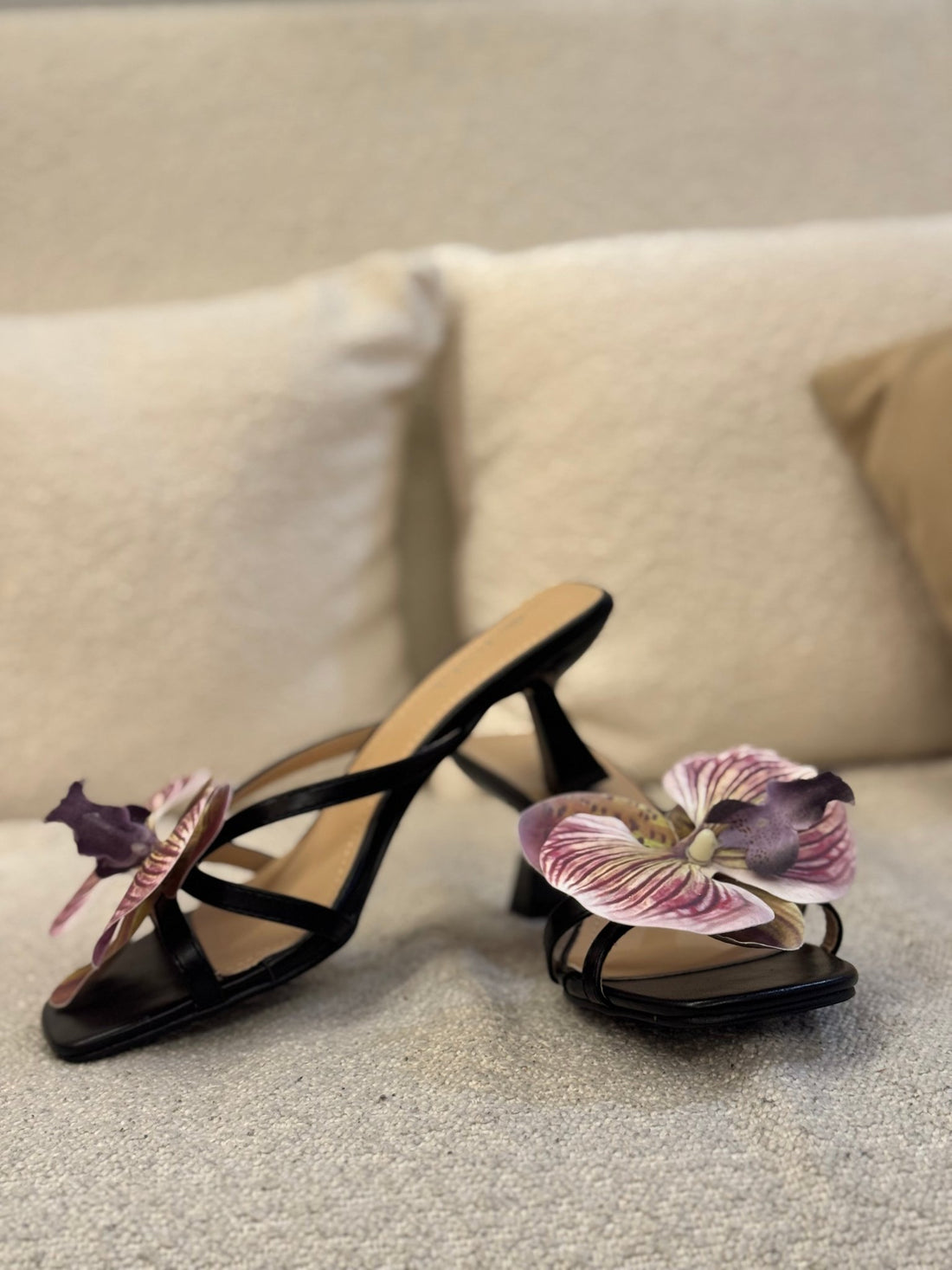 Mules à talon noires - Léone