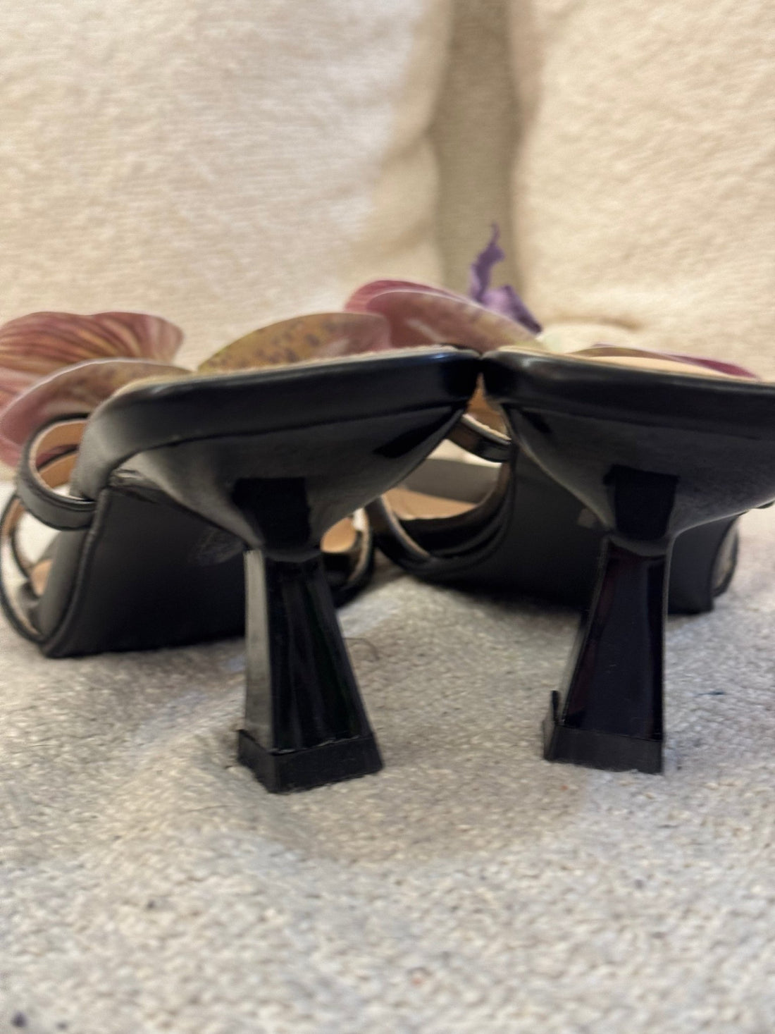 Mules à talon noires - Léone