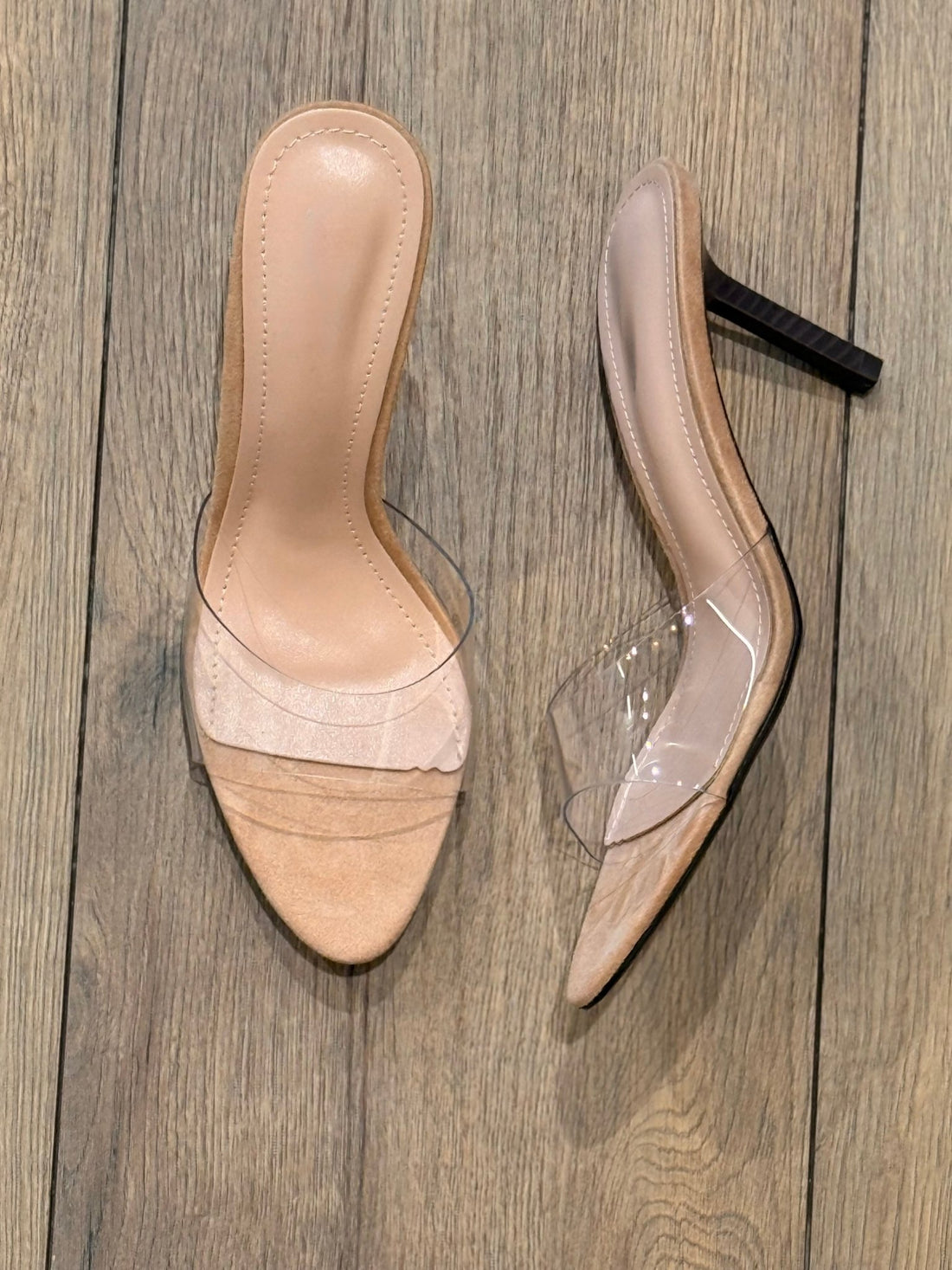 Mules à talon transparentes - Léone