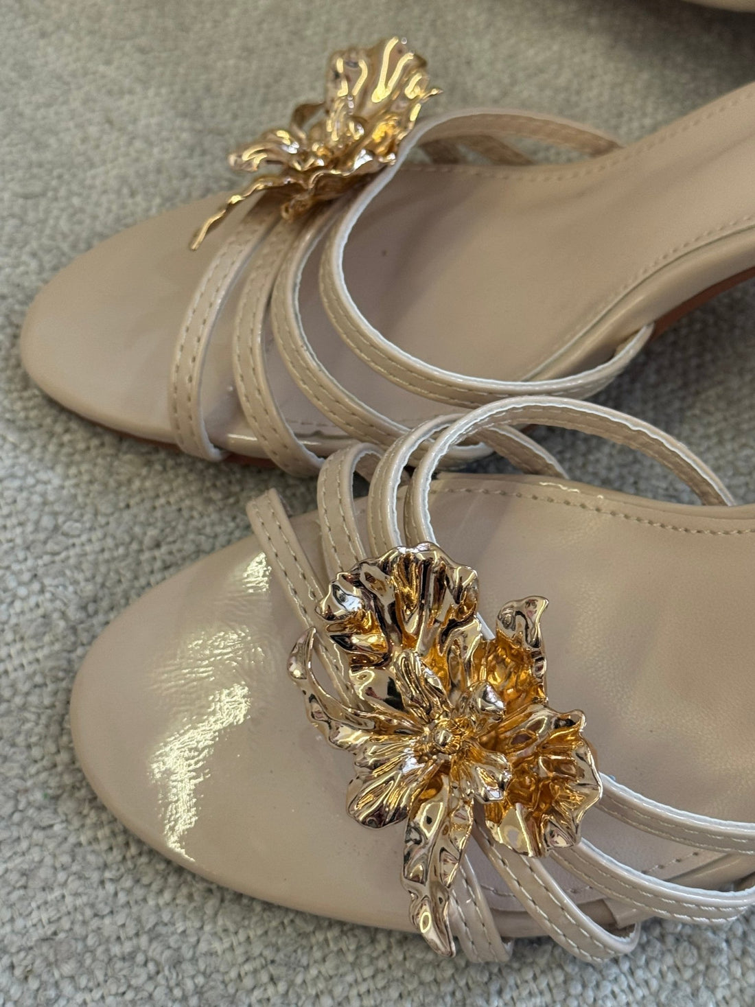 Mules à talons beiges - Léone