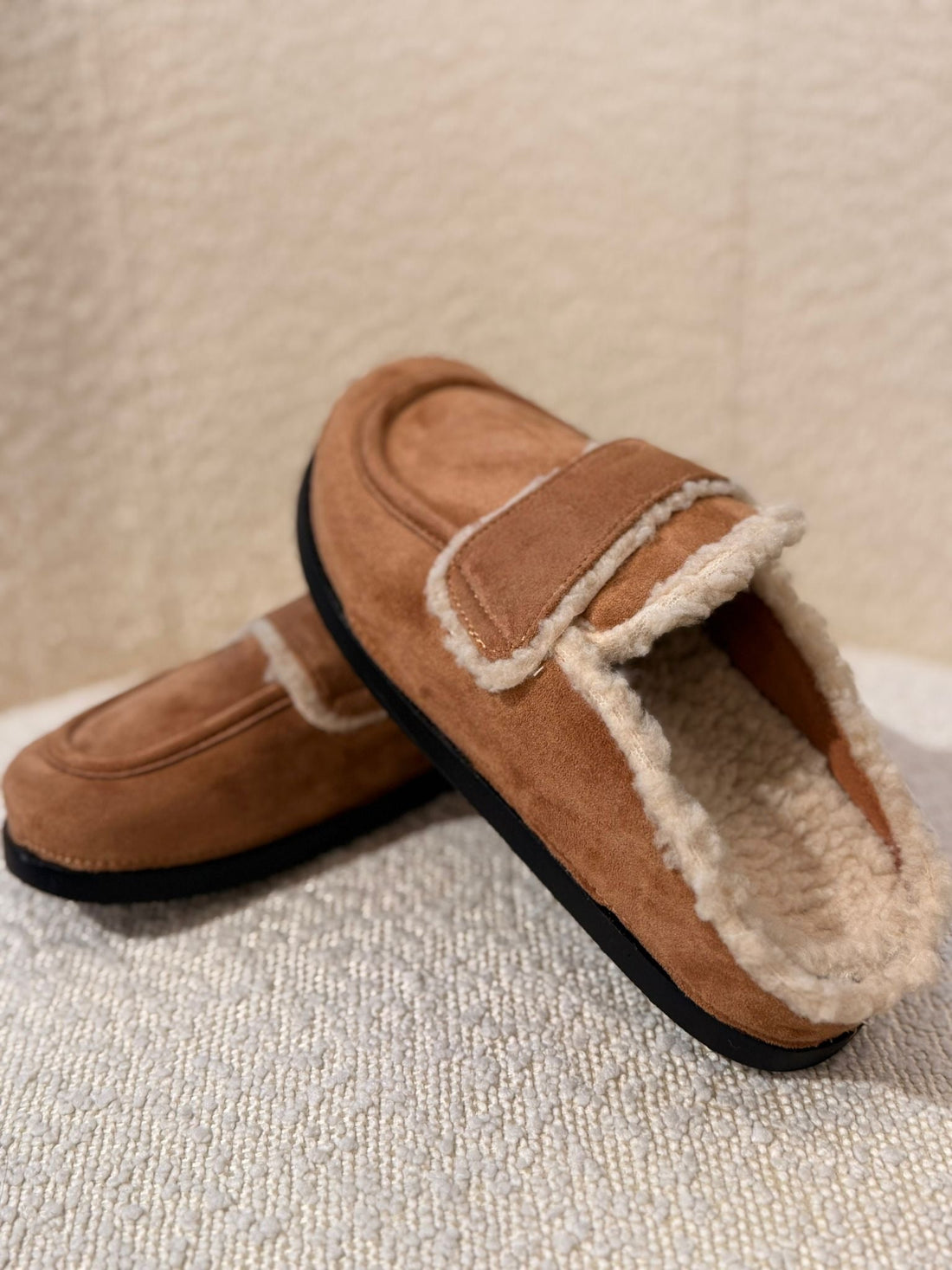 Mules beiges mouton - Léone