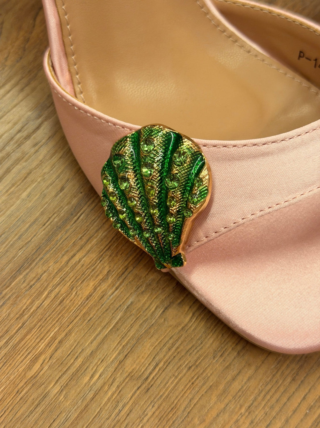 Mules roses coquillage strass - Léone