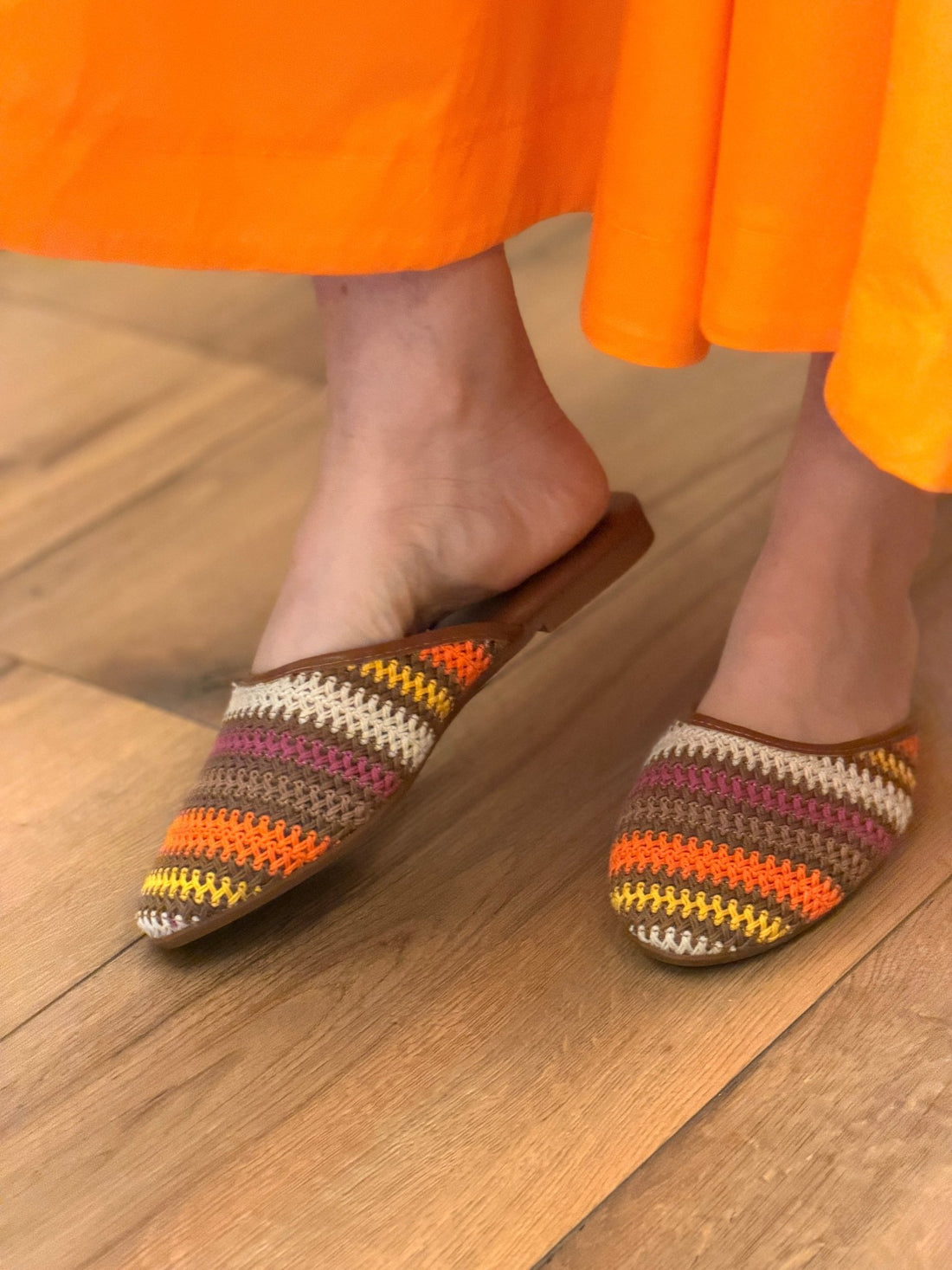 Mules tissées multicolores - Léone