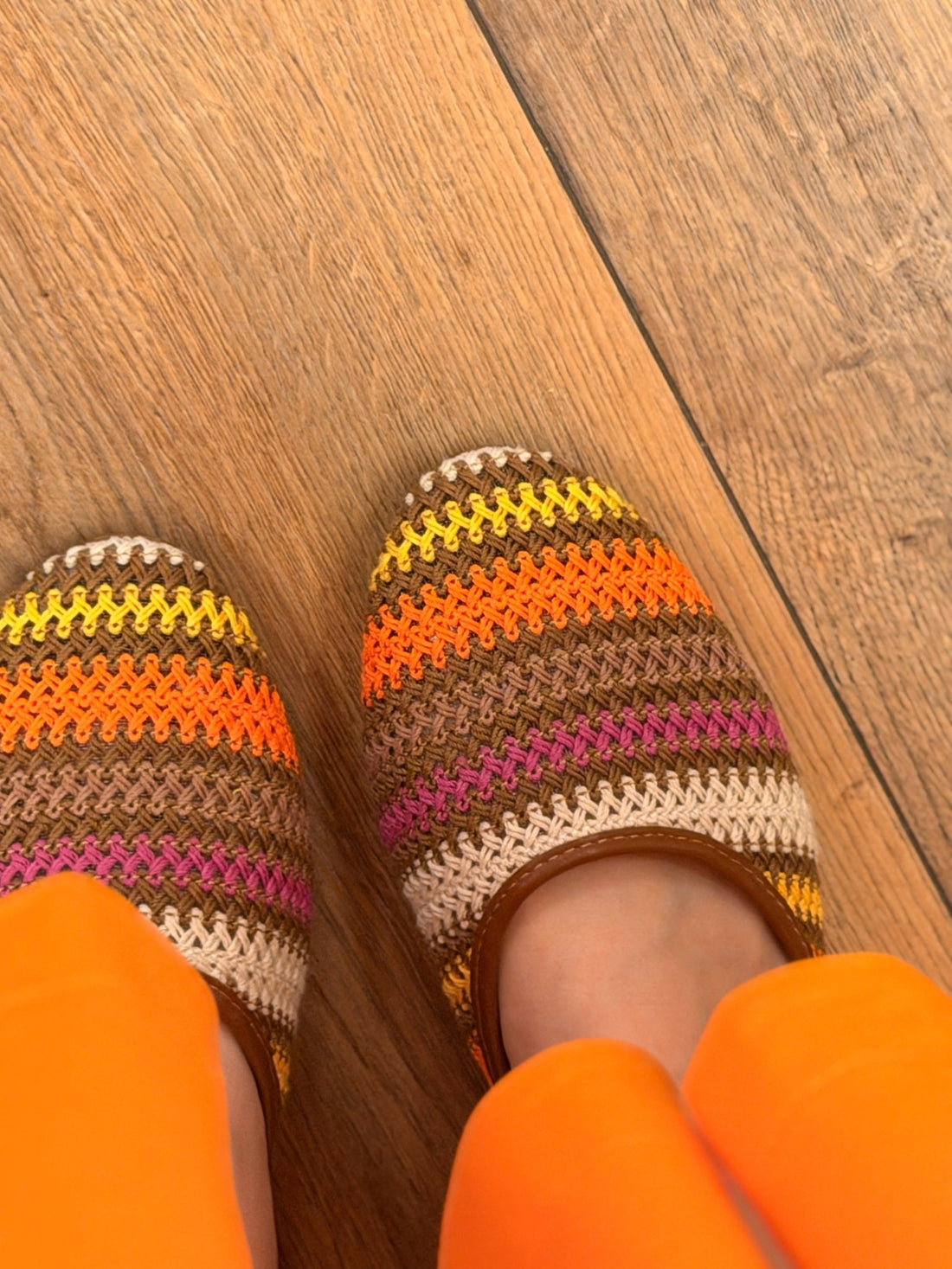 Mules tissées multicolores - Léone
