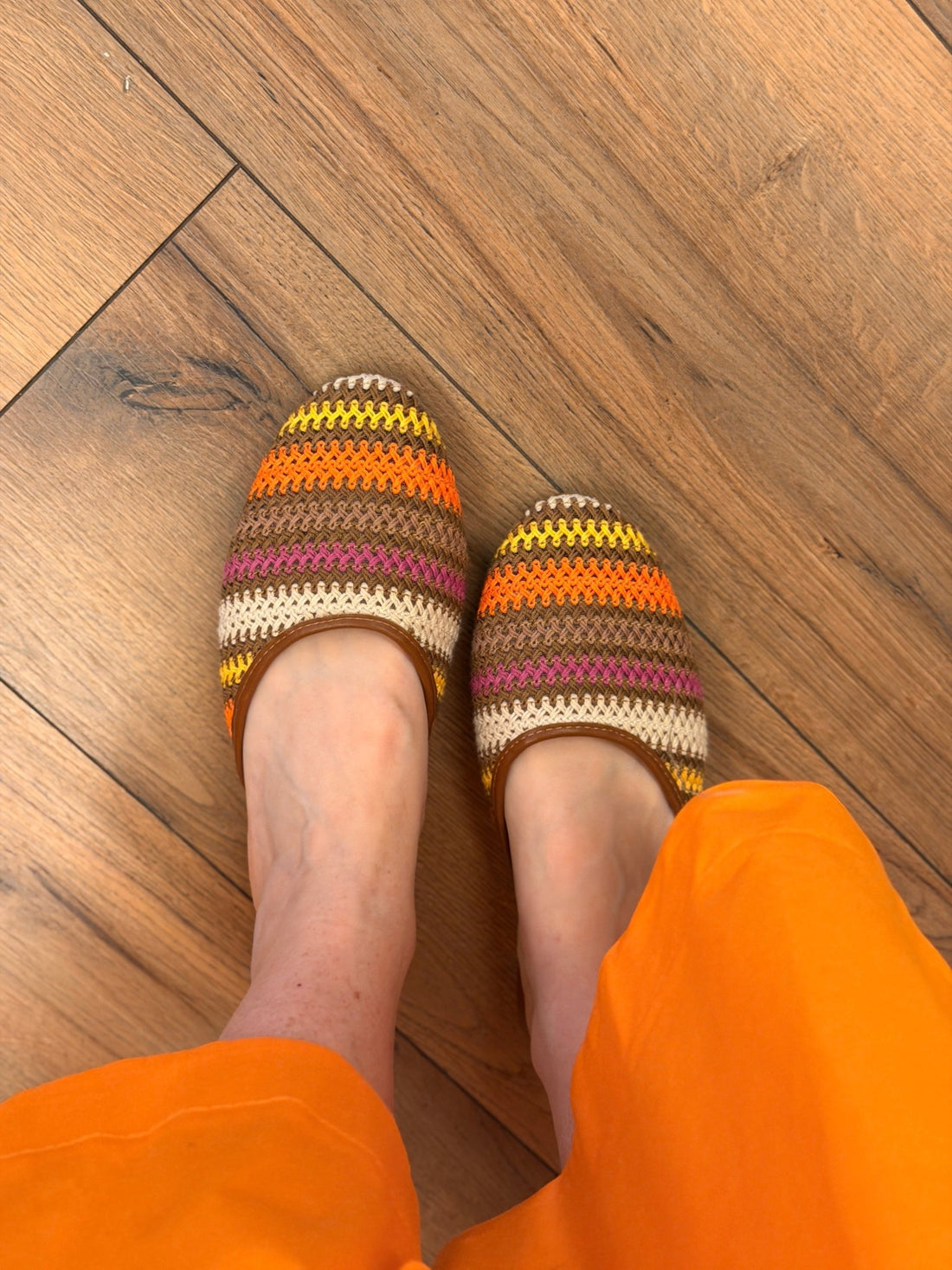 Mules tissées multicolores - Léone