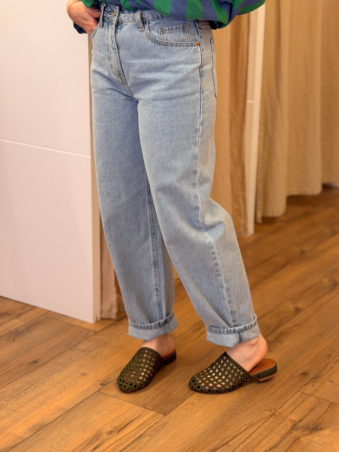 Mules tressées kaki - Léone