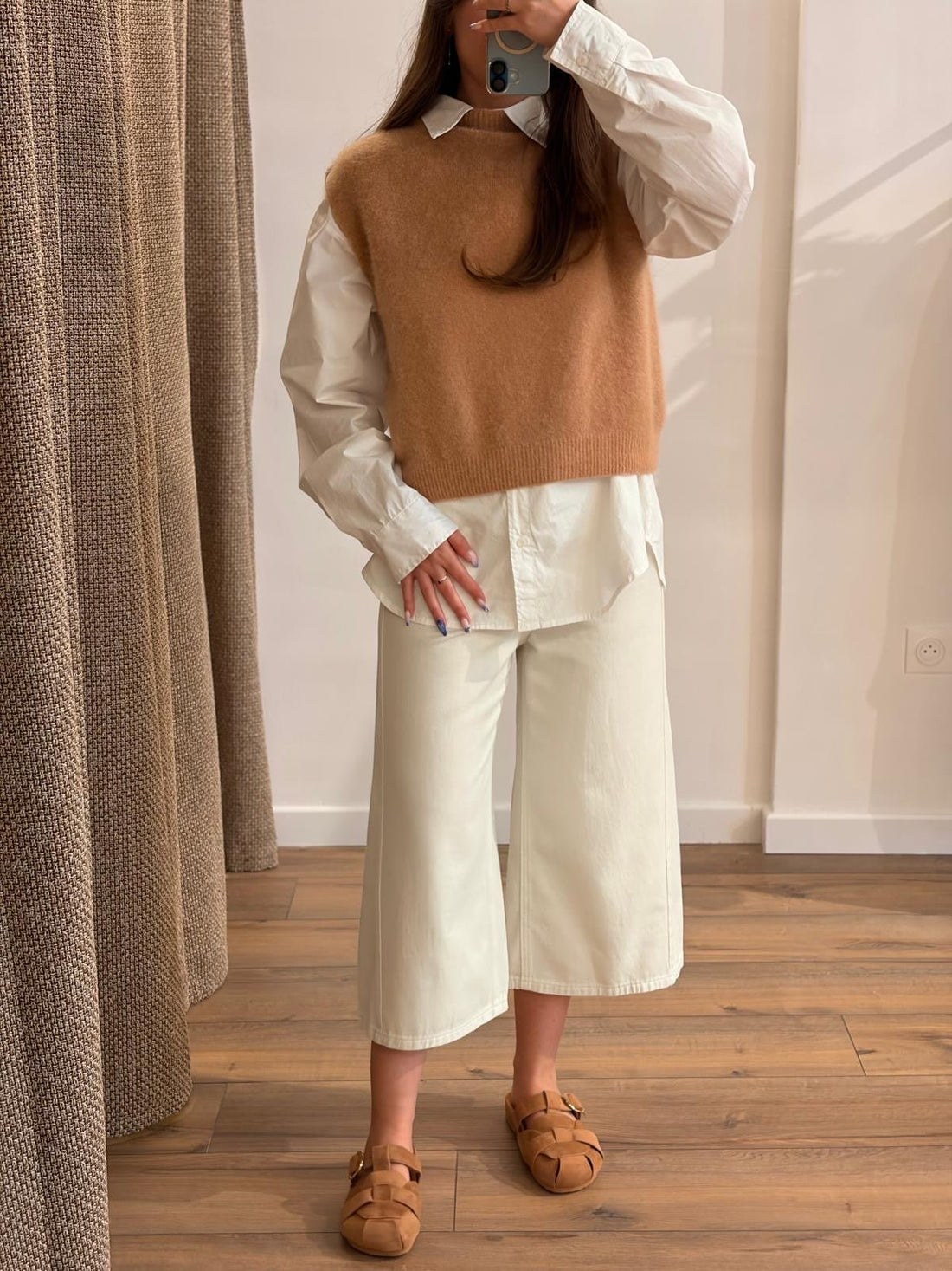 Pantacourt Carolina beige - Léone