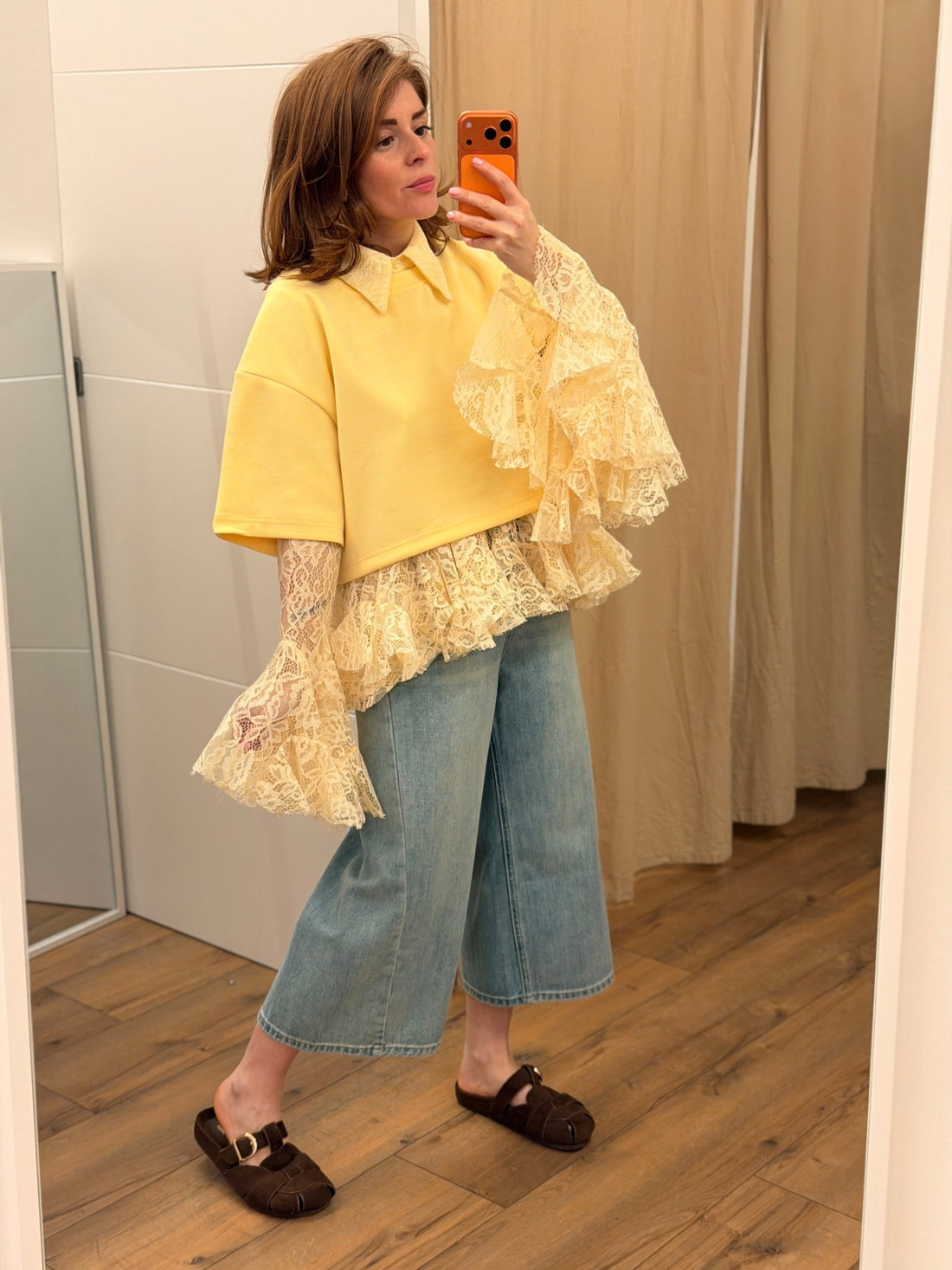 Pantacourt Carolina bleu - Léone