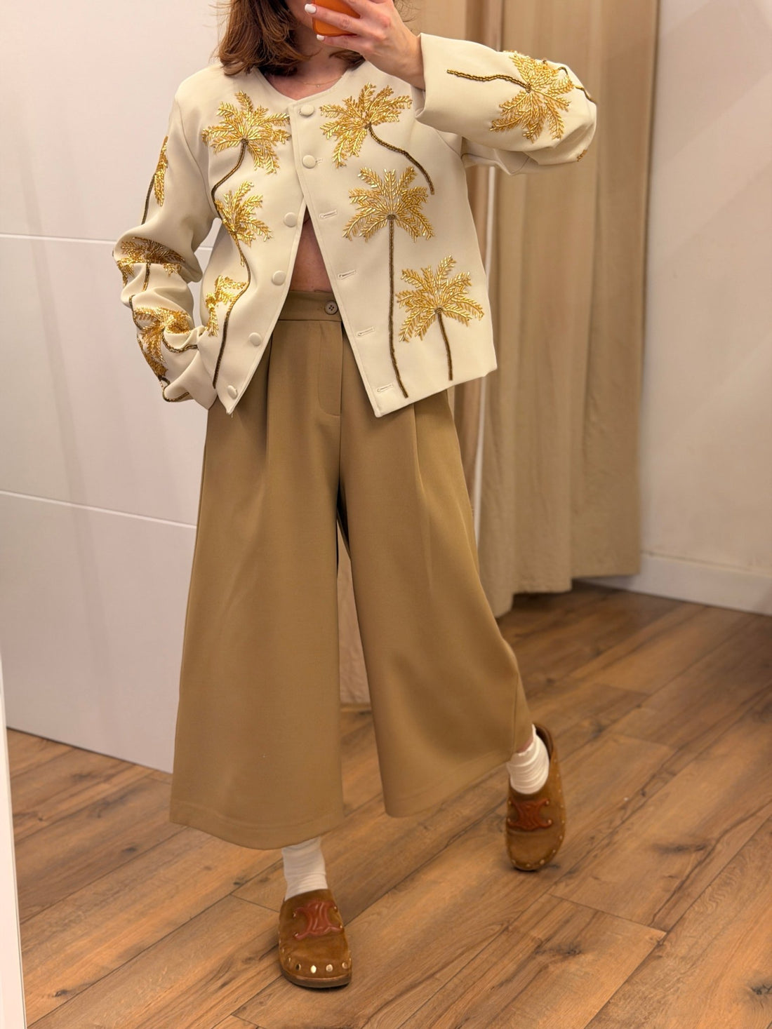 Pantacourt Milo camel - Léone