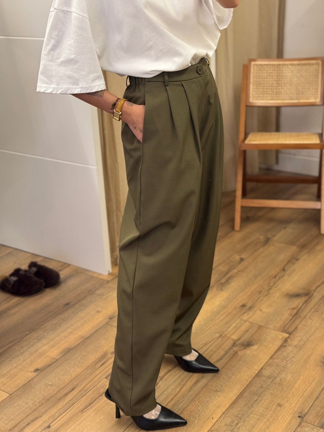 Pantalon arlen kaki - Léone