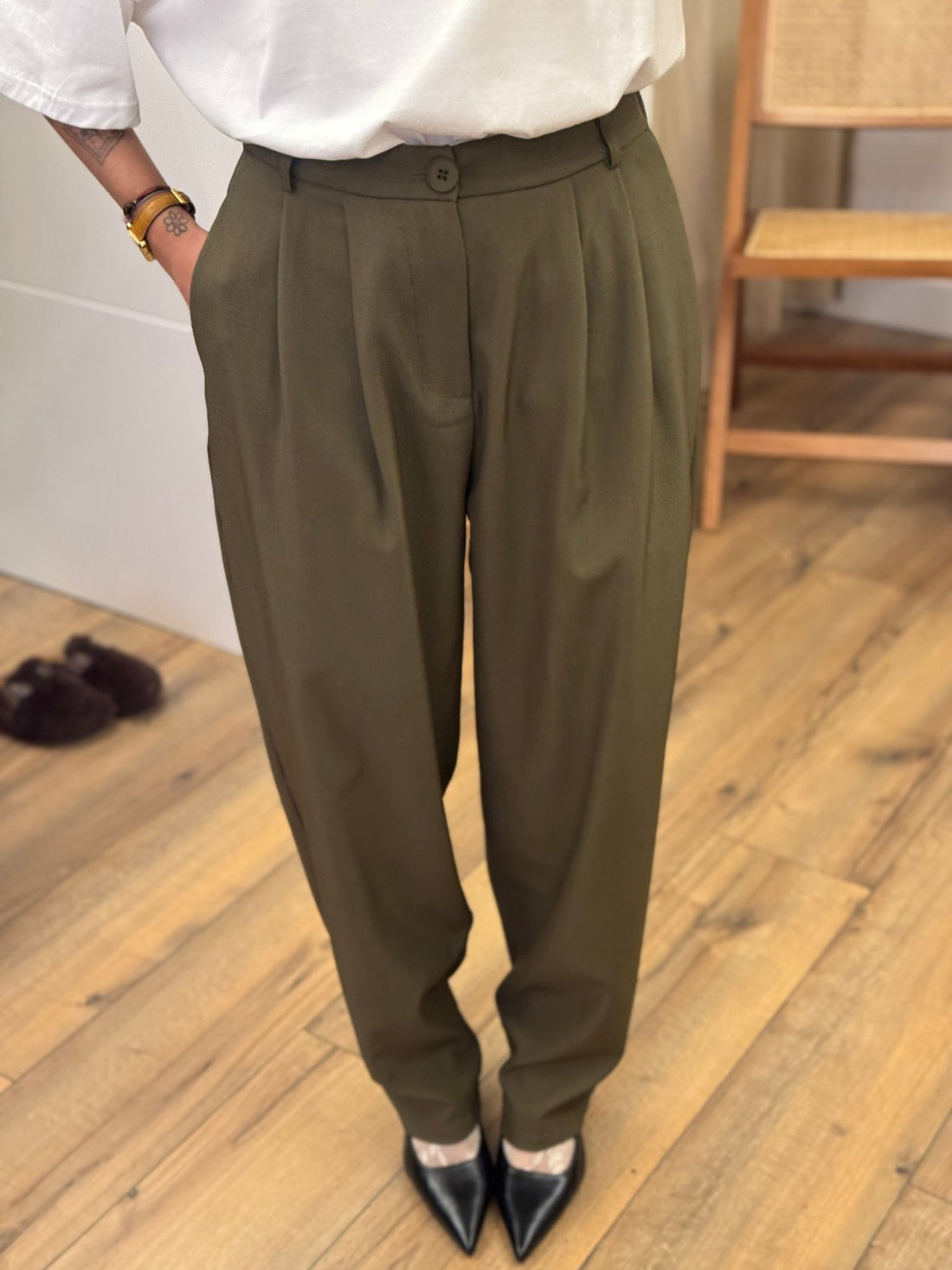 Pantalon arlen kaki - Léone