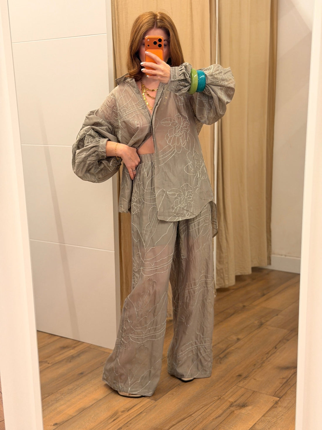 Pantalon Aubrey taupe - Léone