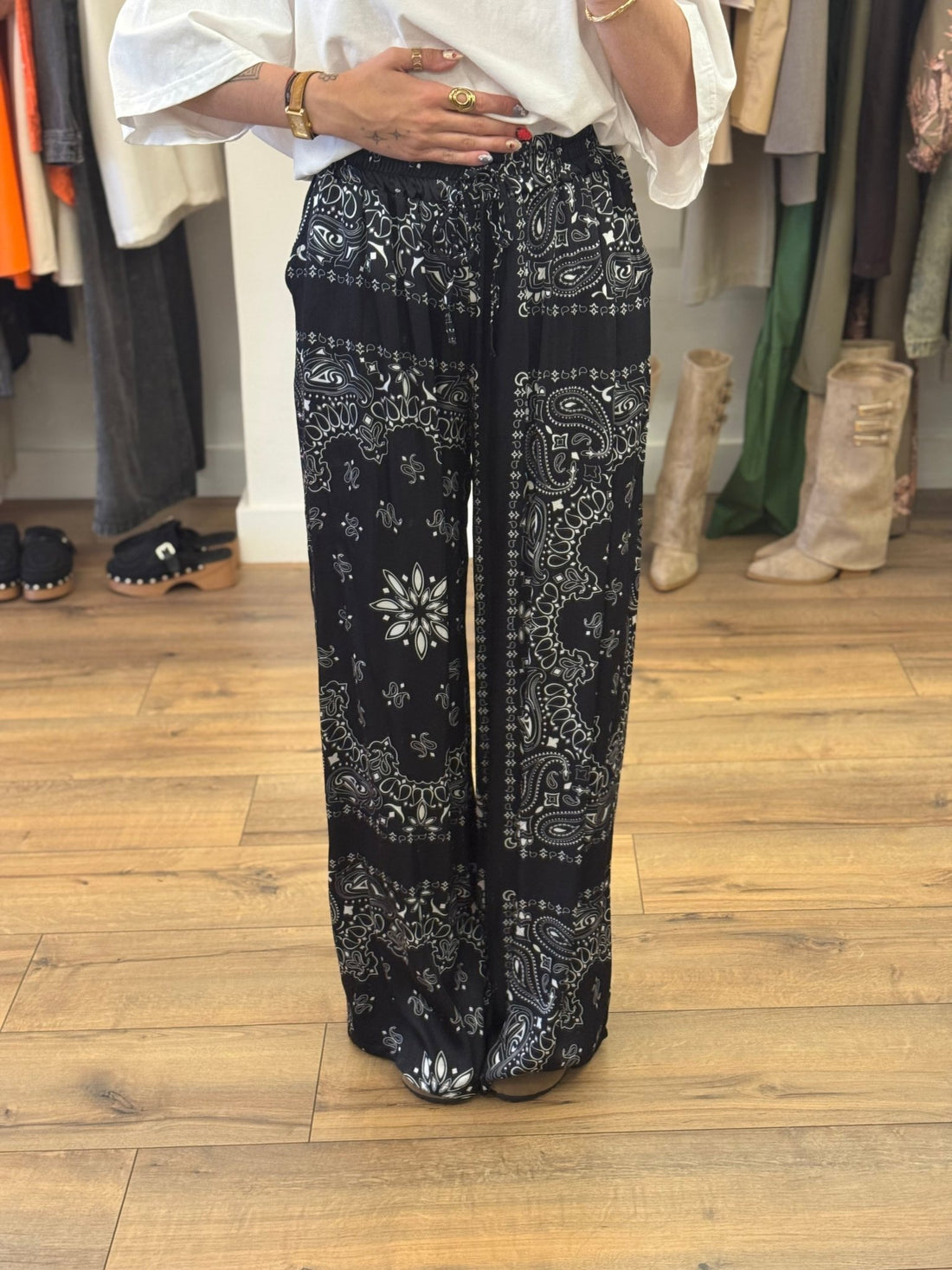 Pantalon Bandana noir - Léone
