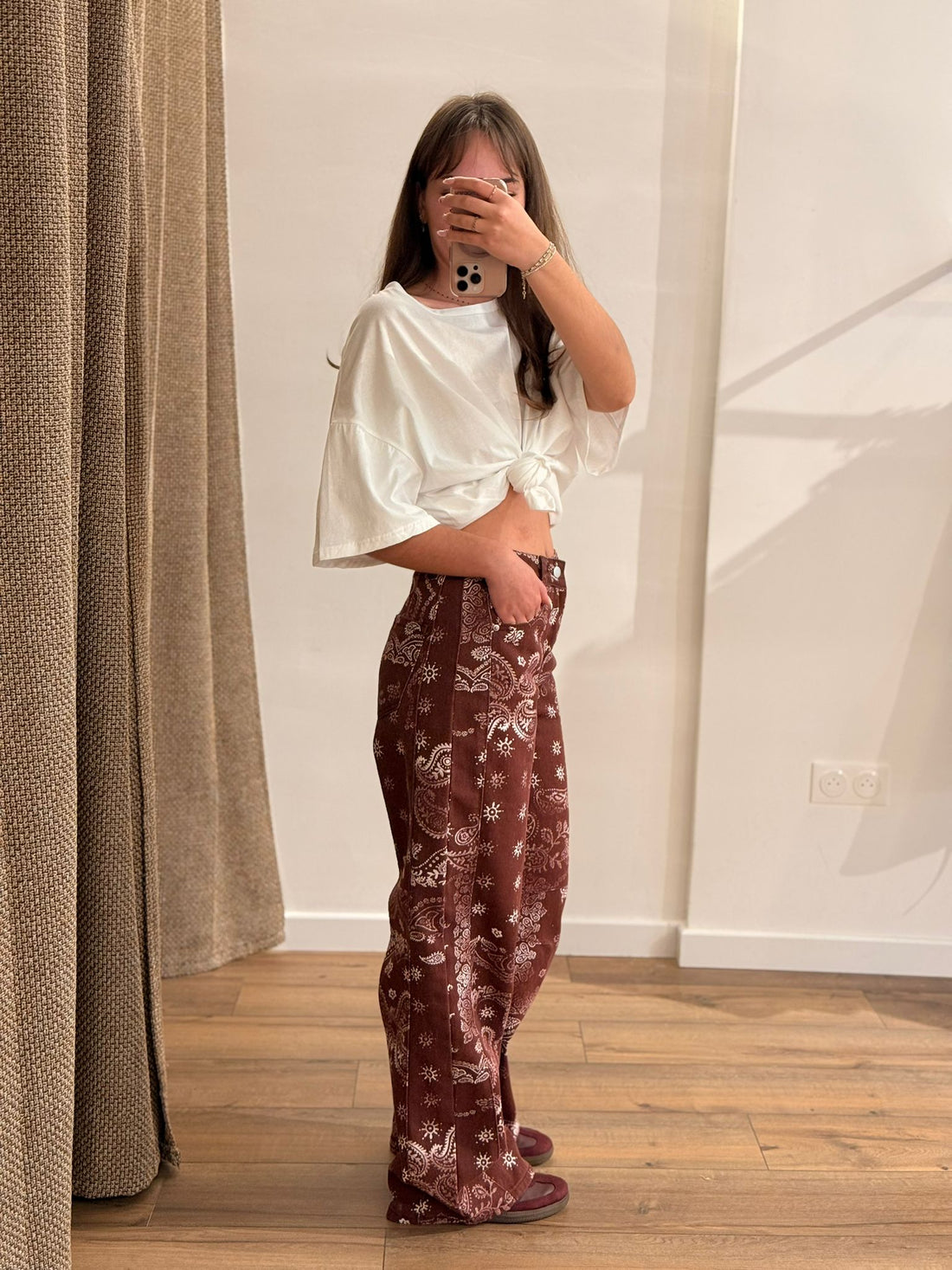 Pantalon Bandit bordeaux - Léone