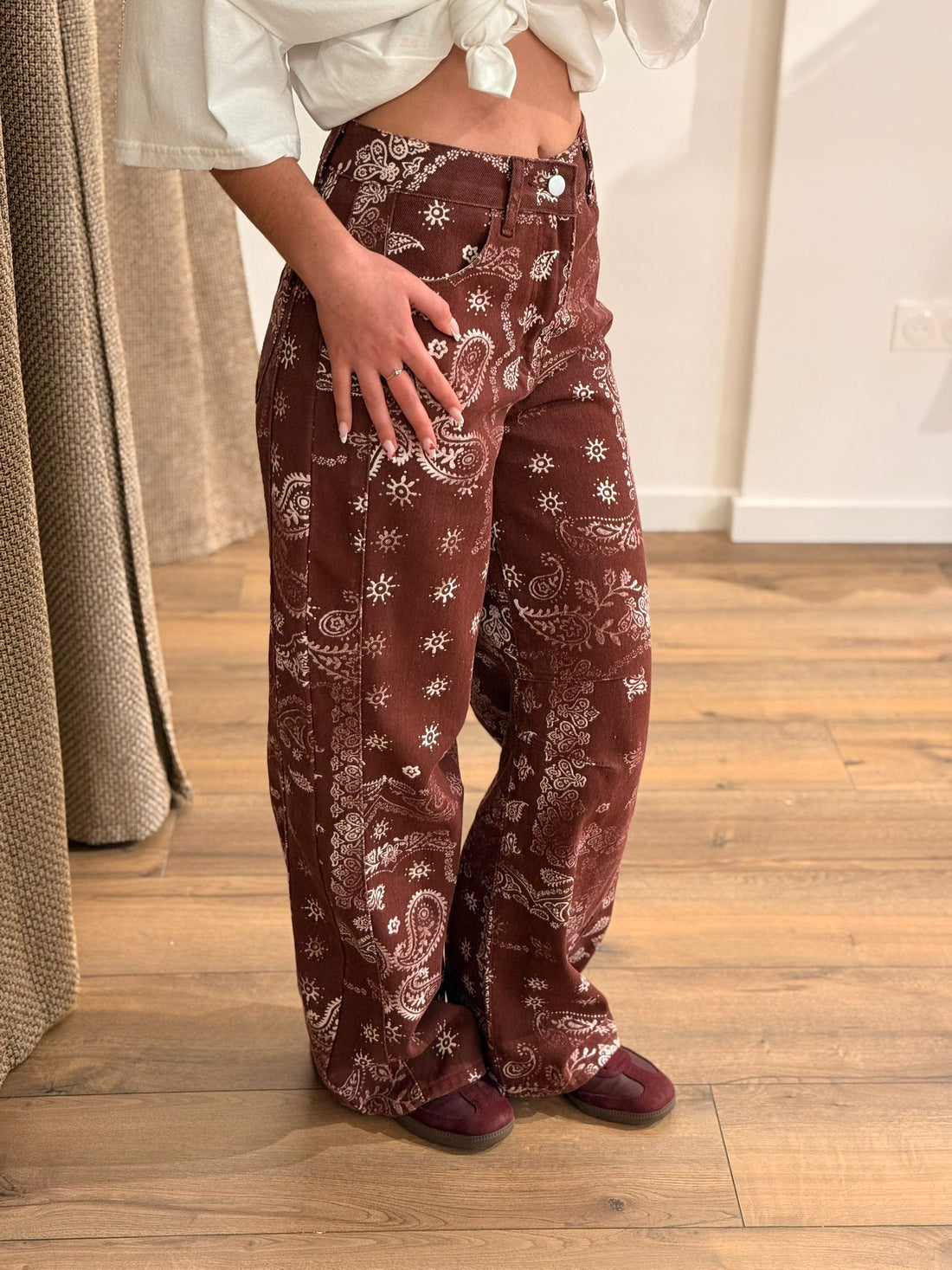 Pantalon Bandit bordeaux - Léone