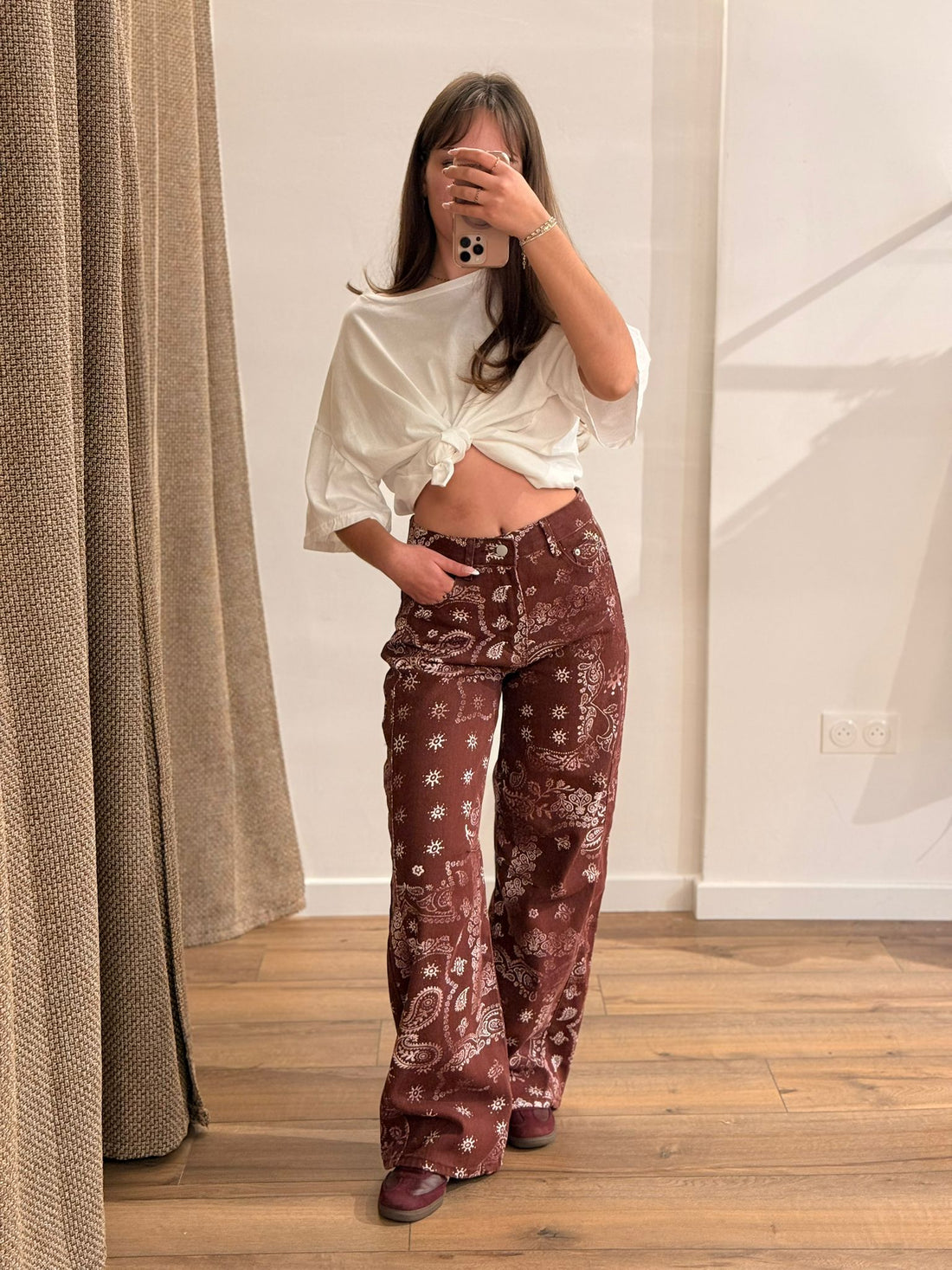 Pantalon Bandit bordeaux - Léone