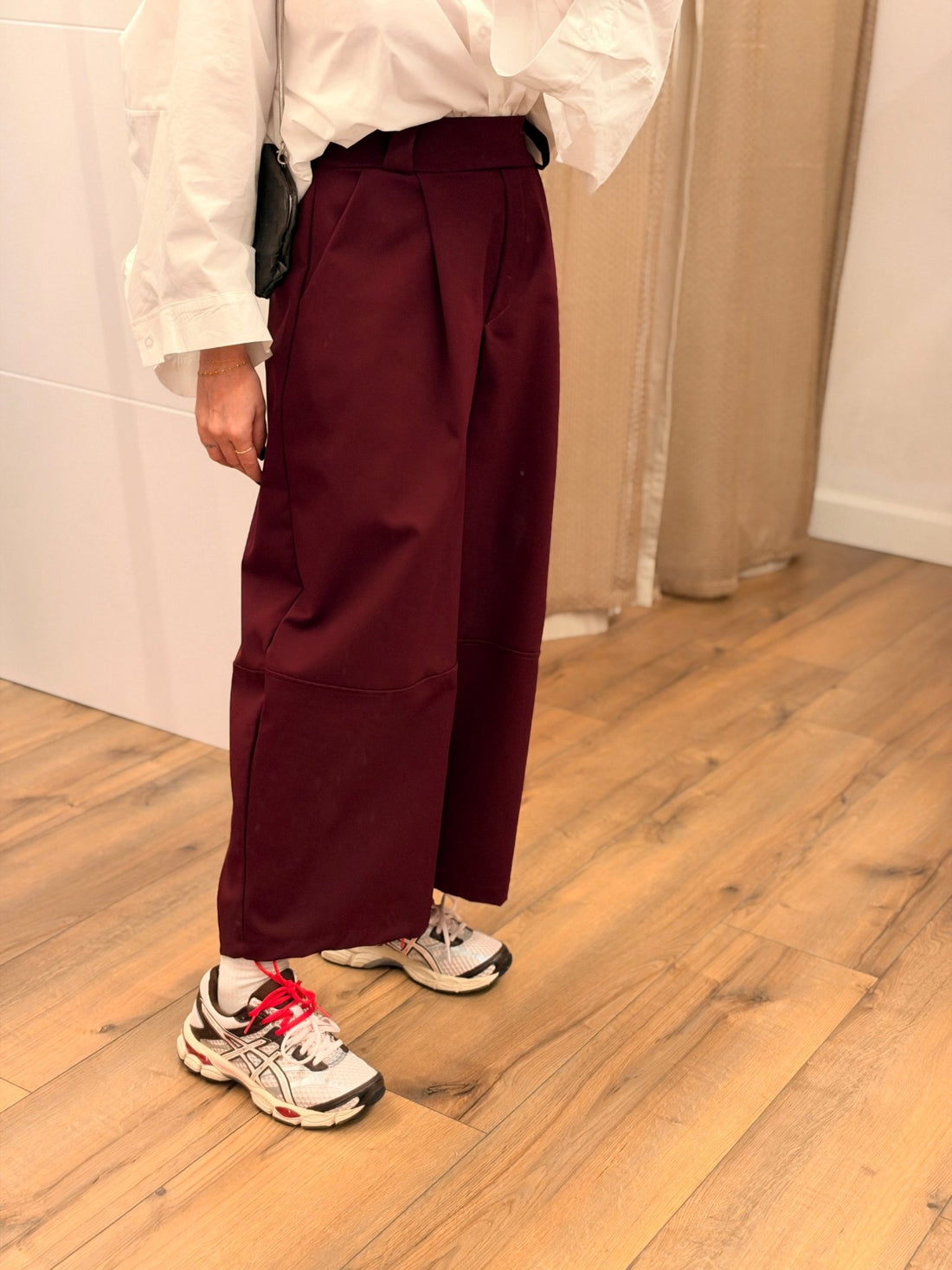 Pantalon barrel bordeaux - Léone
