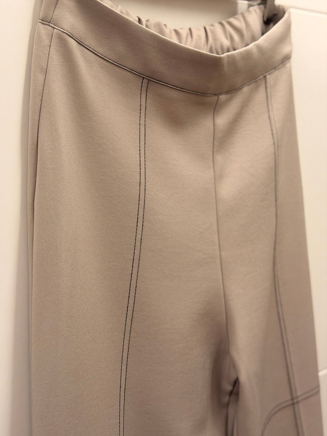 Pantalon beige quadrille - Léone