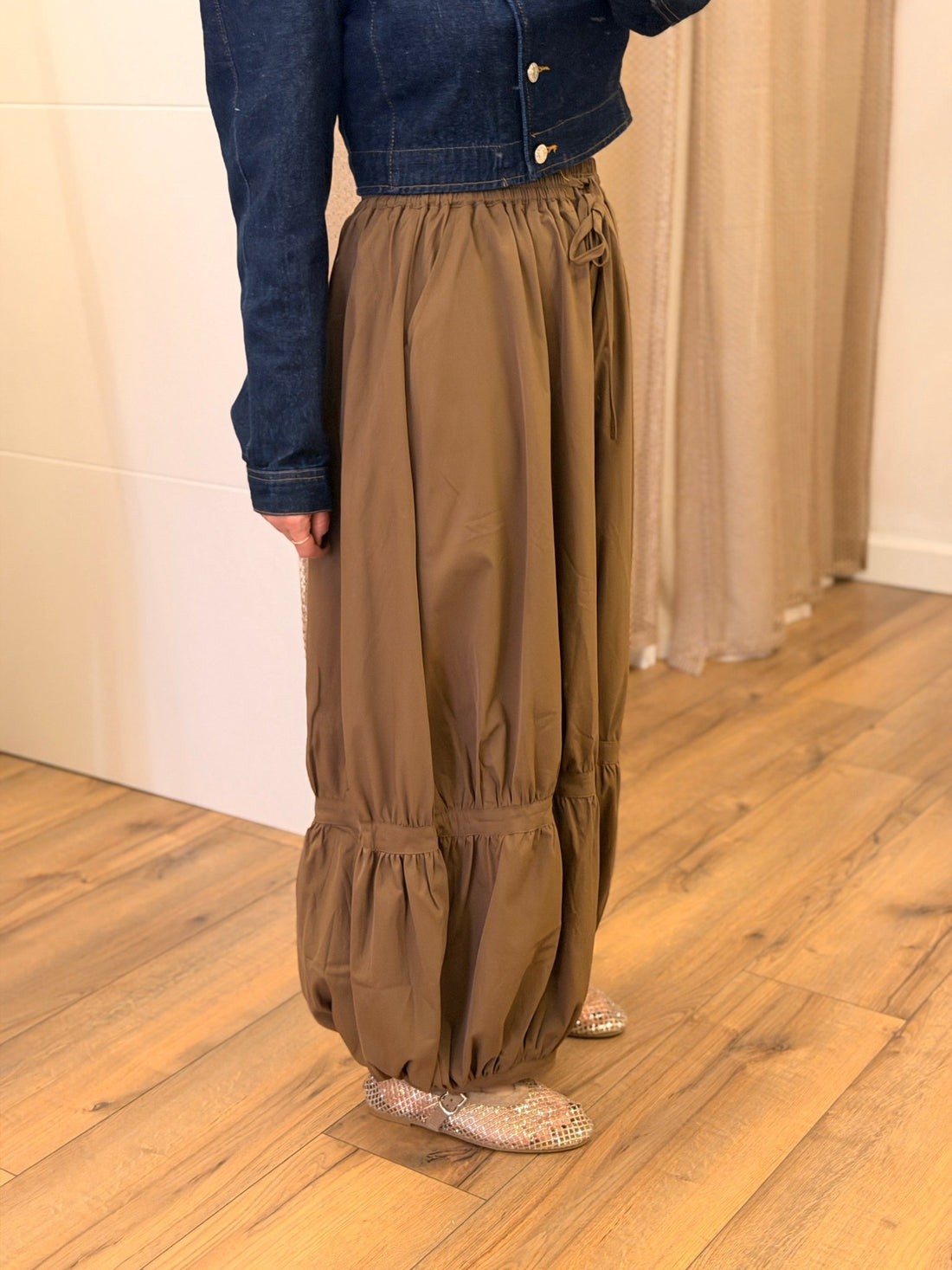 Pantalon bouffant marron - Léone