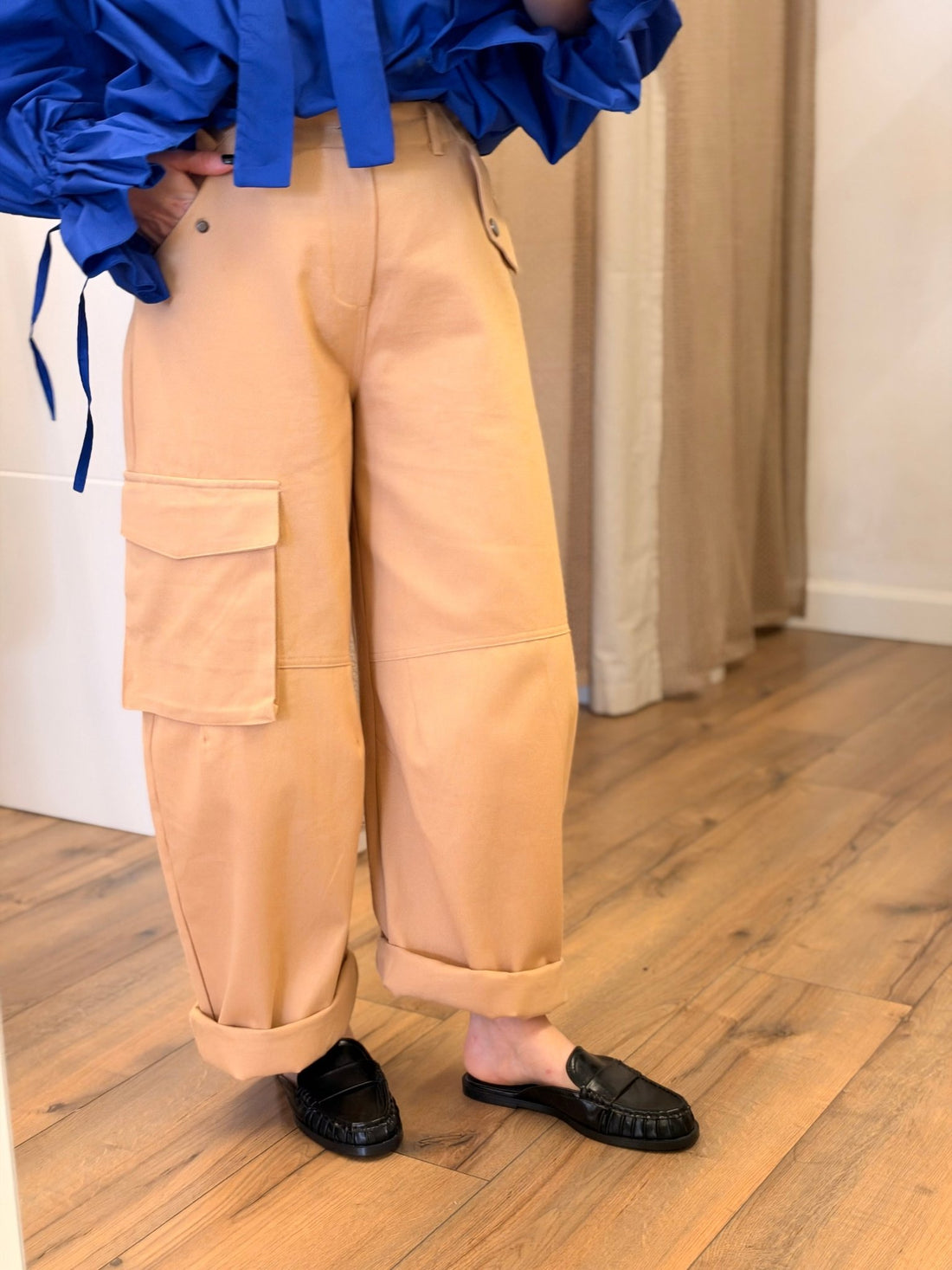 Pantalon cargo beige - Léone