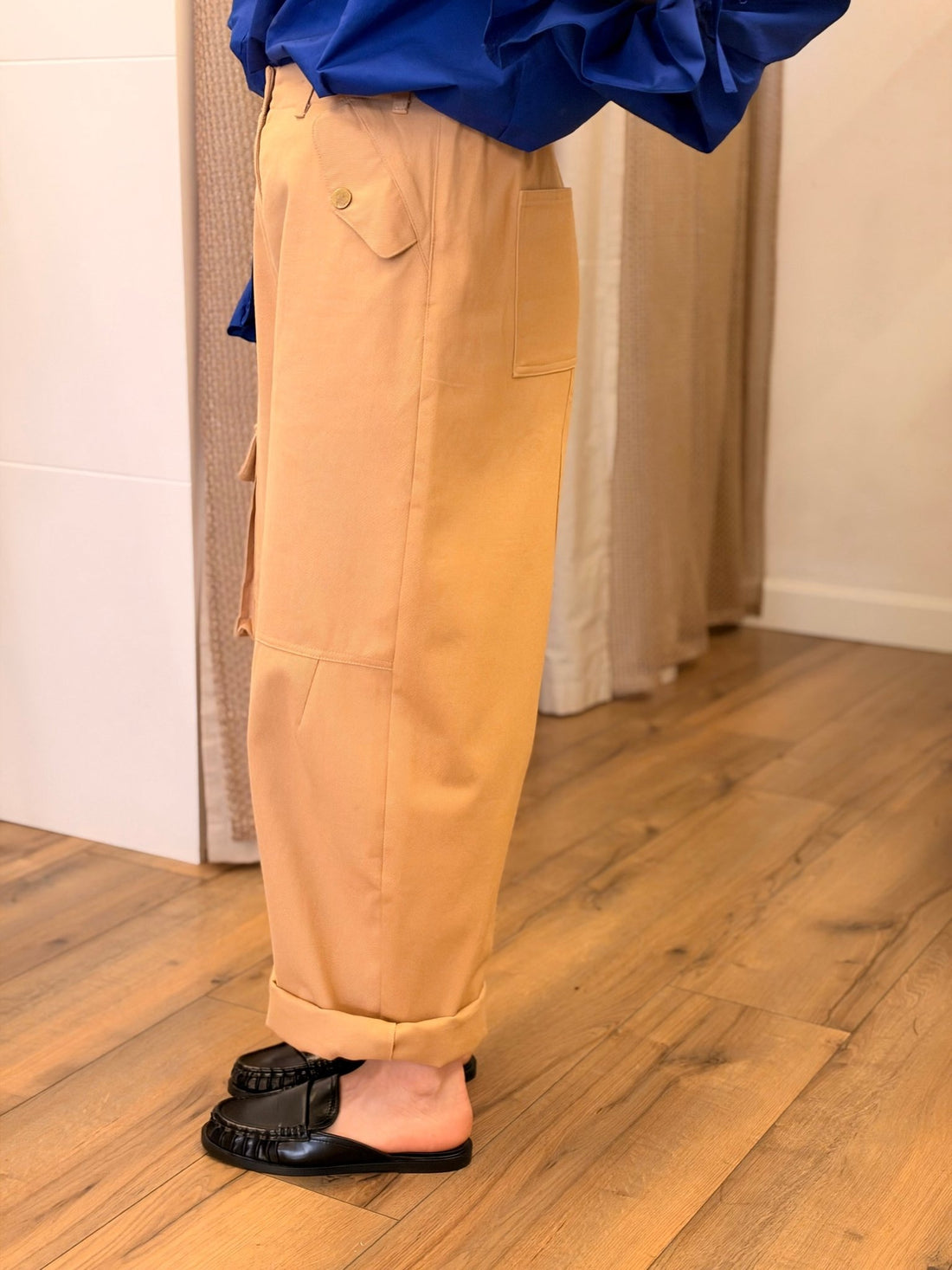 Pantalon cargo beige - Léone