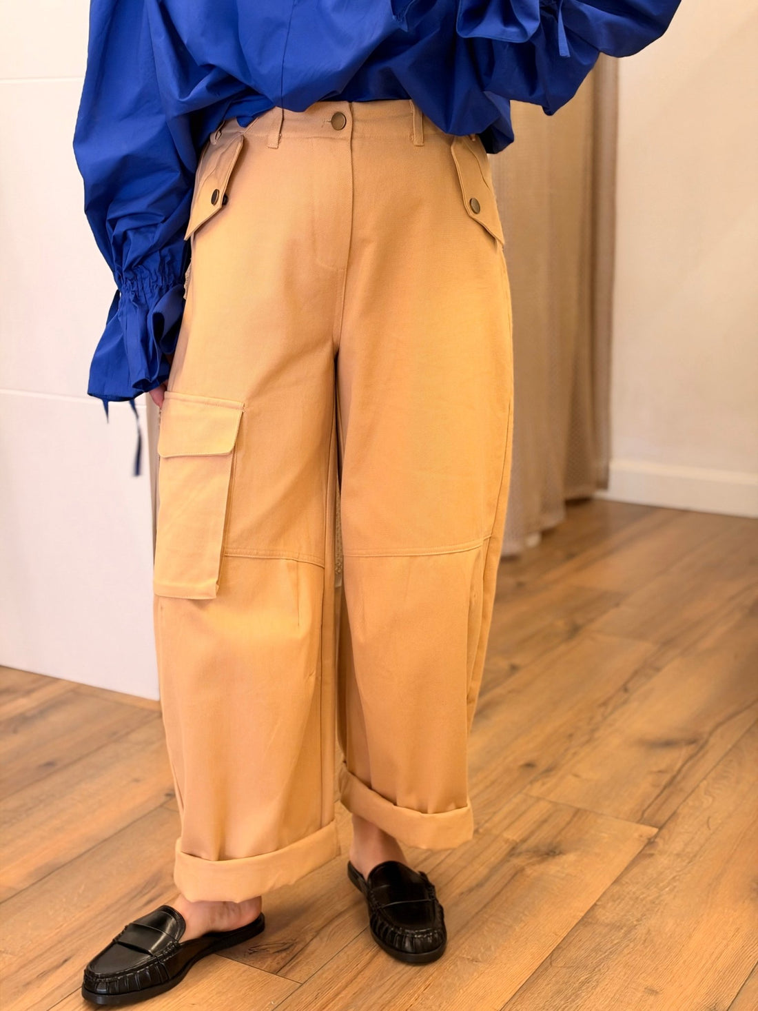 Pantalon cargo beige - Léone