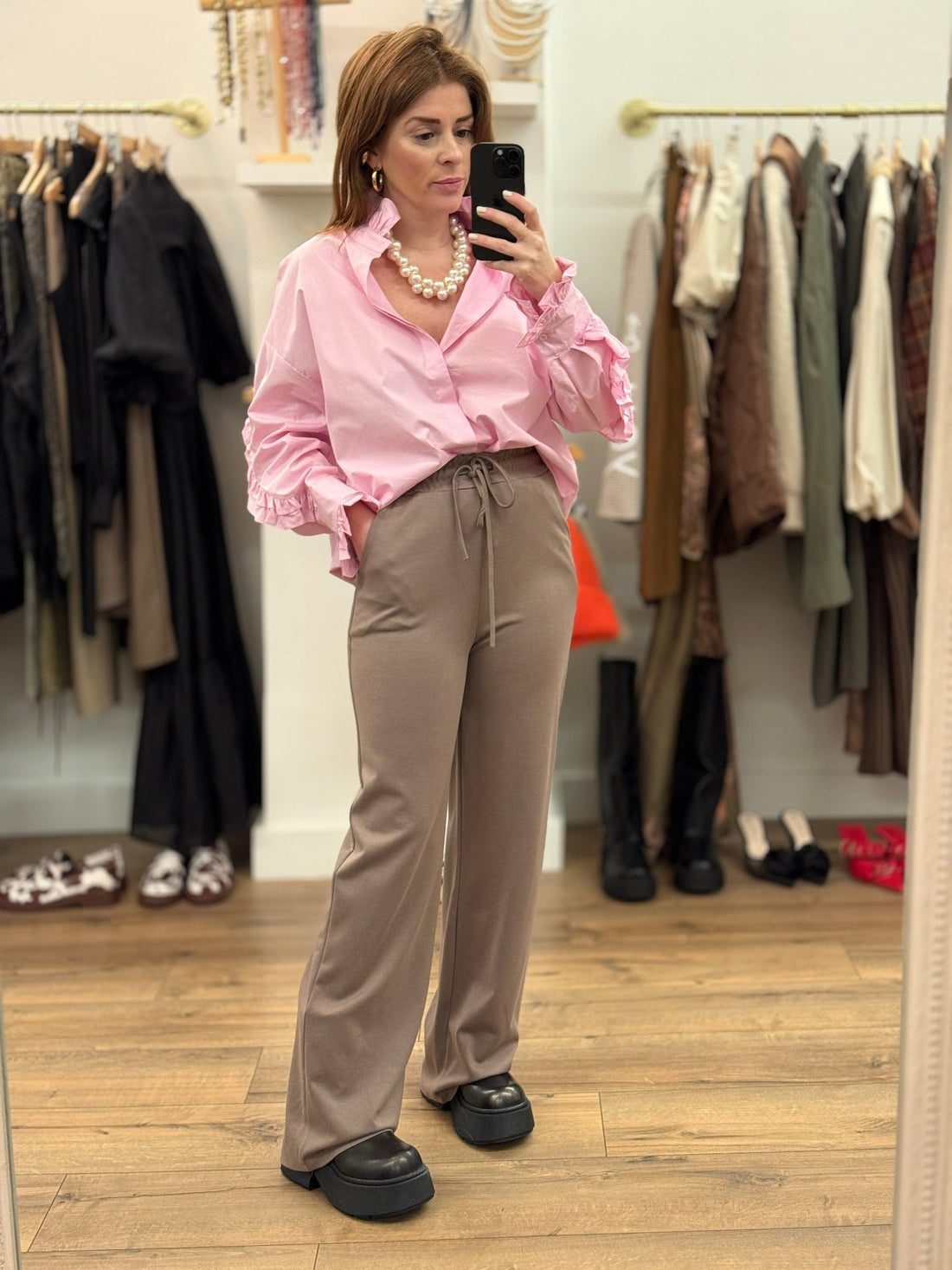 Pantalon Clément taupe - Léone