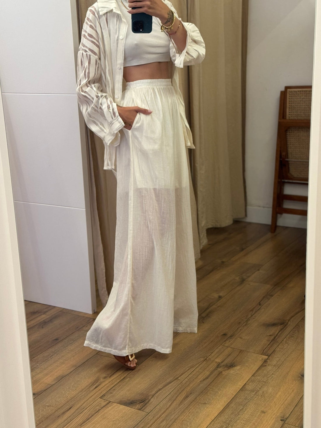 Pantalon Clothilde écru - Léone