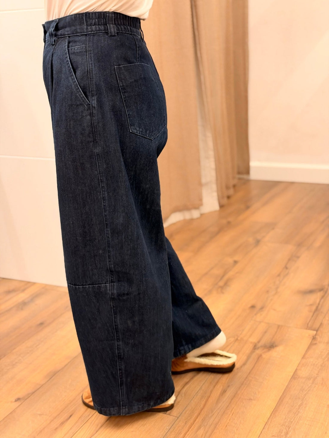 Pantalon court ballon jean - Léone