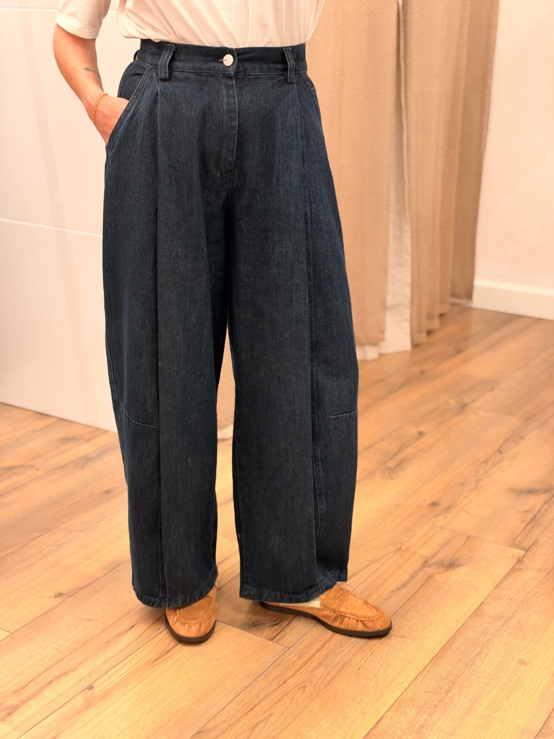Pantalon court ballon jean - Léone