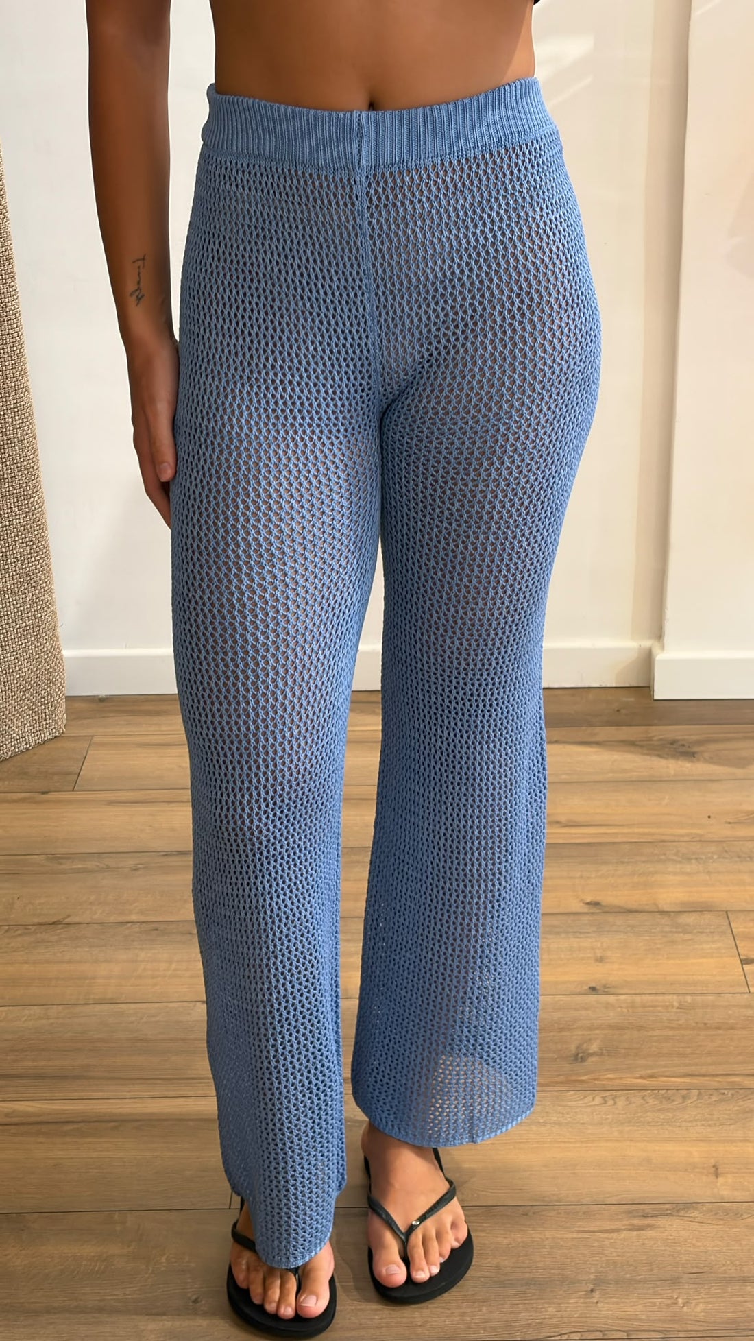 Pantalon crochet Justin bleu - Léone