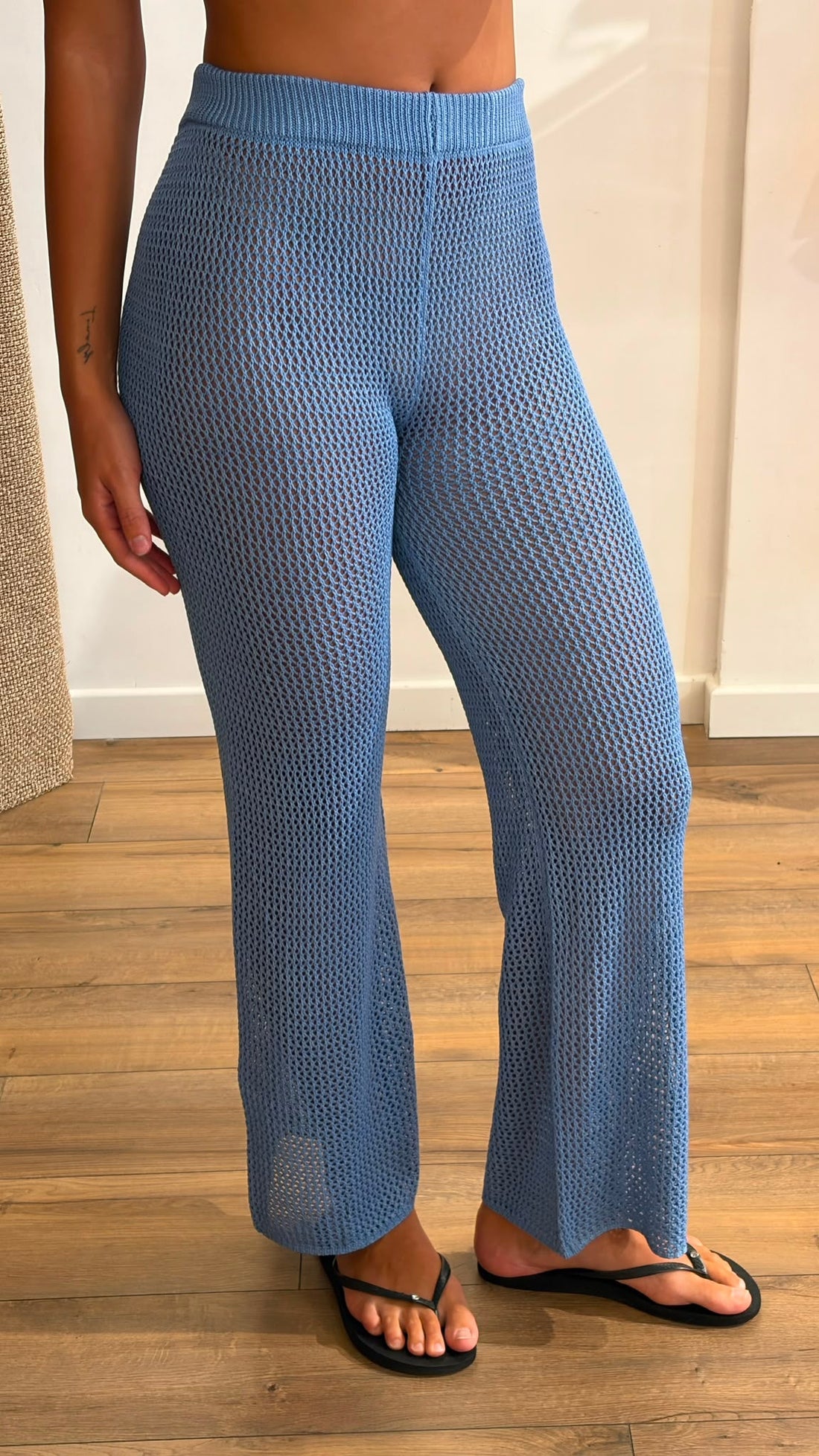 Pantalon crochet Justin bleu - Léone